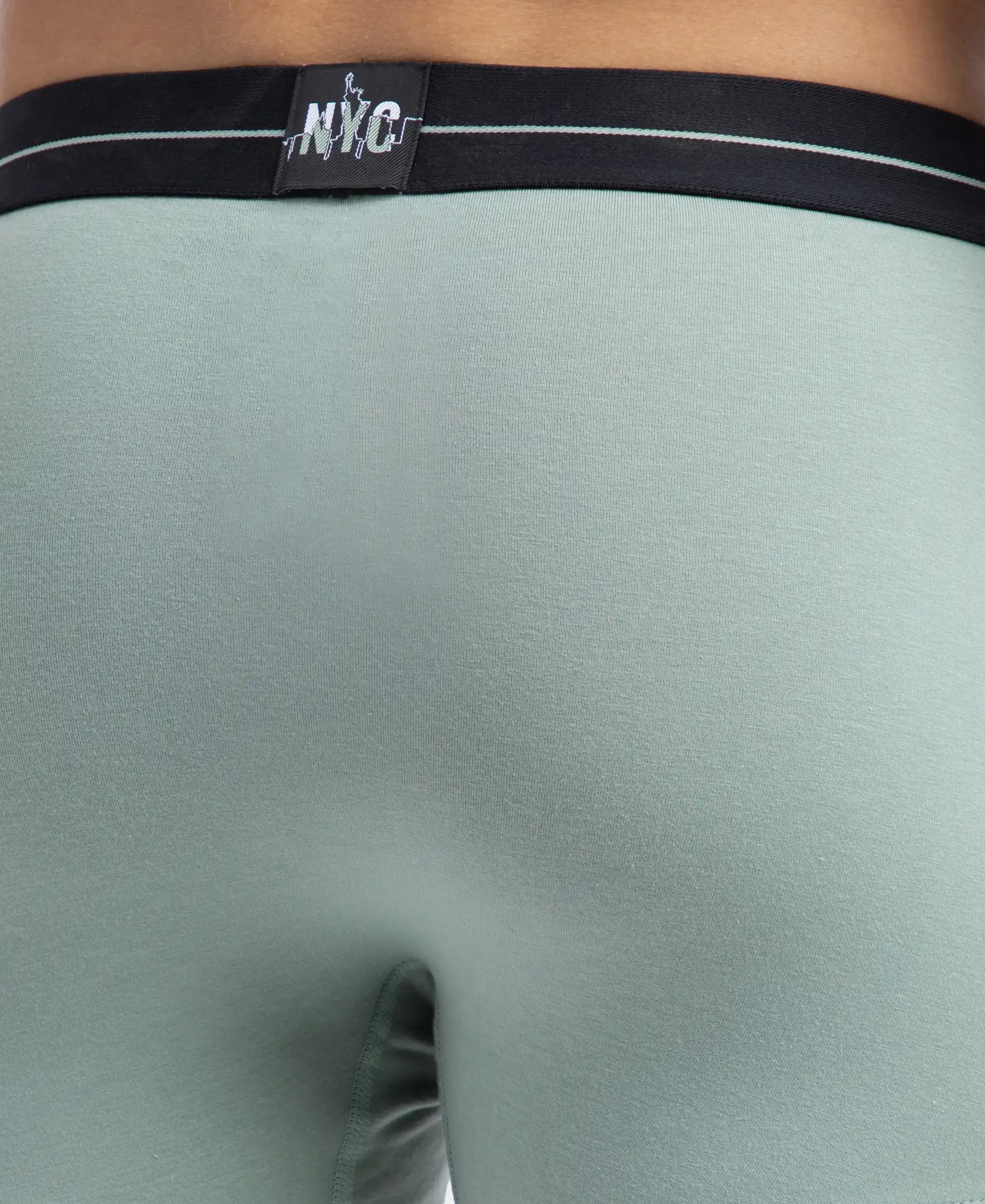 Super Combed Cotton Elastane Stretch Solid Trunk with Ultrasoft Waistband - Iceberg Green - Image 8