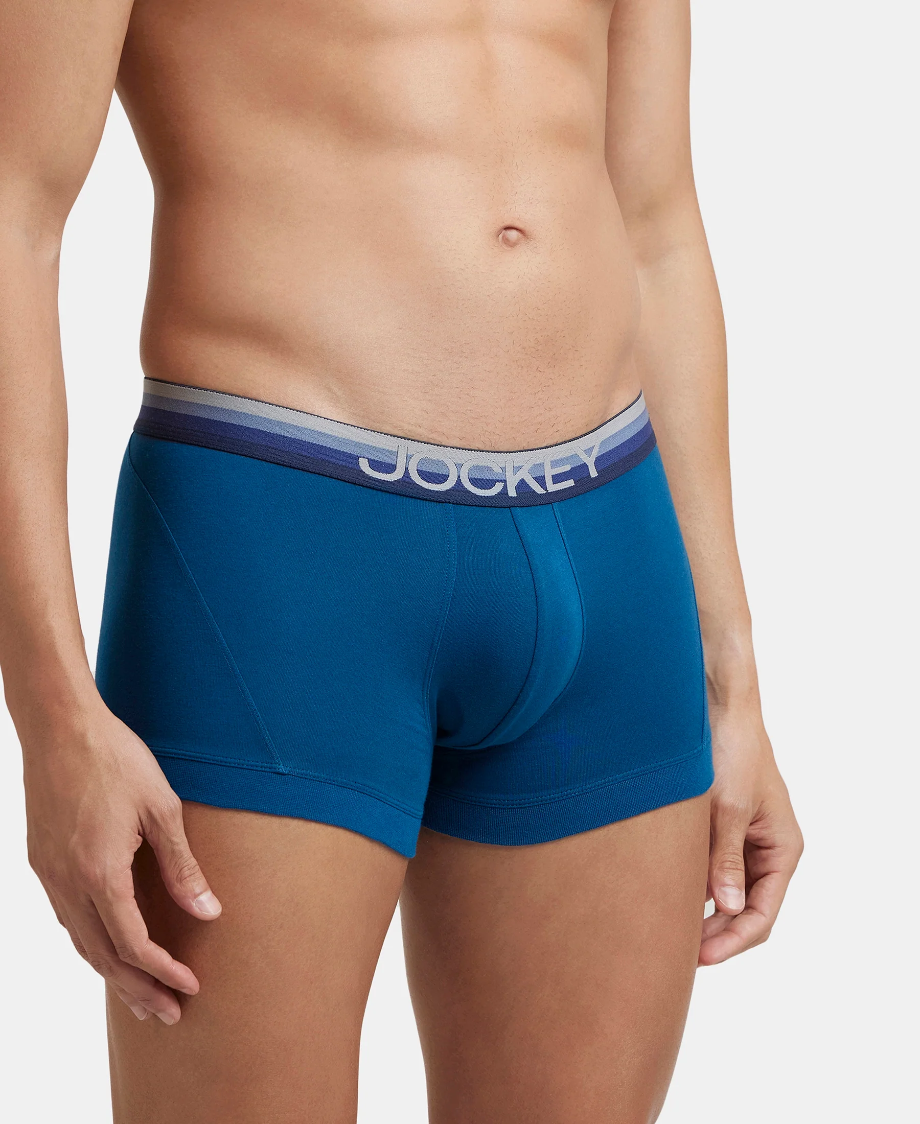 Super Combed Cotton Elastane Stretch Solid Trunk with Ultrasoft Waistband - Poseidon - Image 2