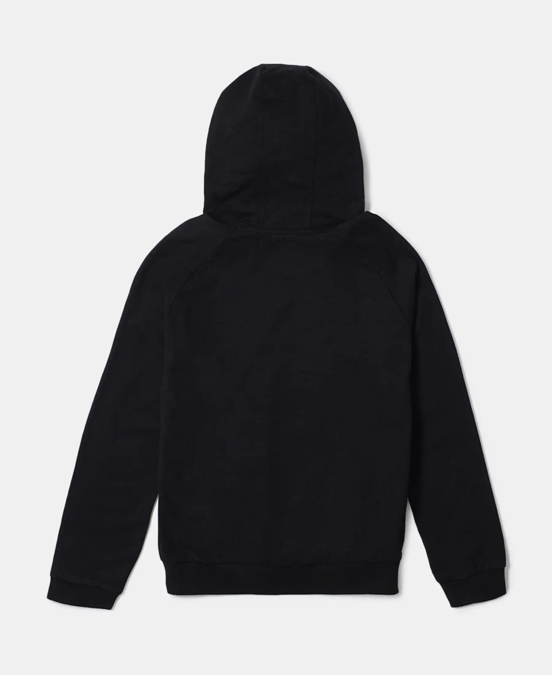 Boy's Super Combed Cotton French Terry Graphic Printed Hoodie Sweatshirt - Black - Image 2