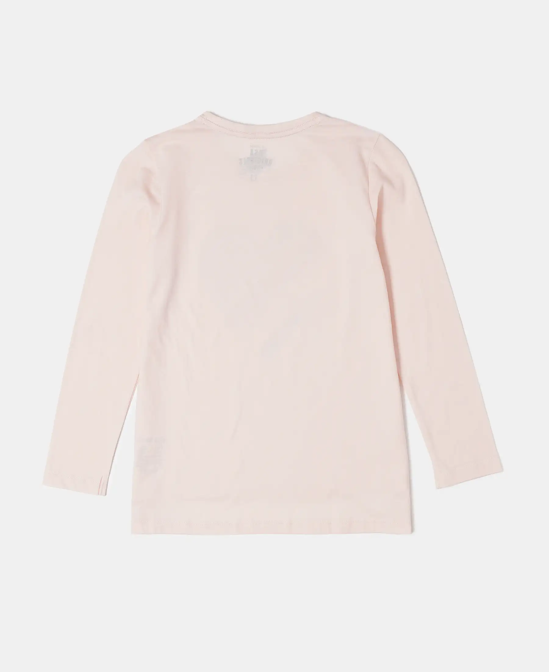 Girl's Super Combed Cotton Graphic Printed Full Sleeve T-Shirt - Ballet Pink - Image 2