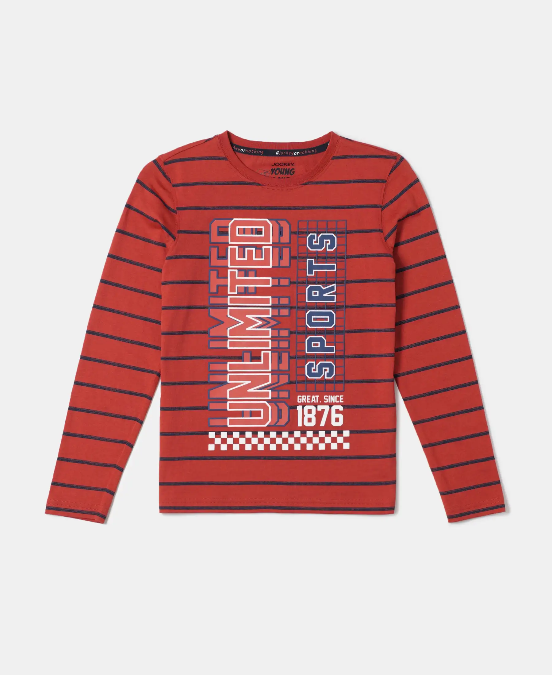 Boy's Super Combed Cotton Graphic Printed Full Sleeve T-Shirt - Cinnabar Assorted Prints