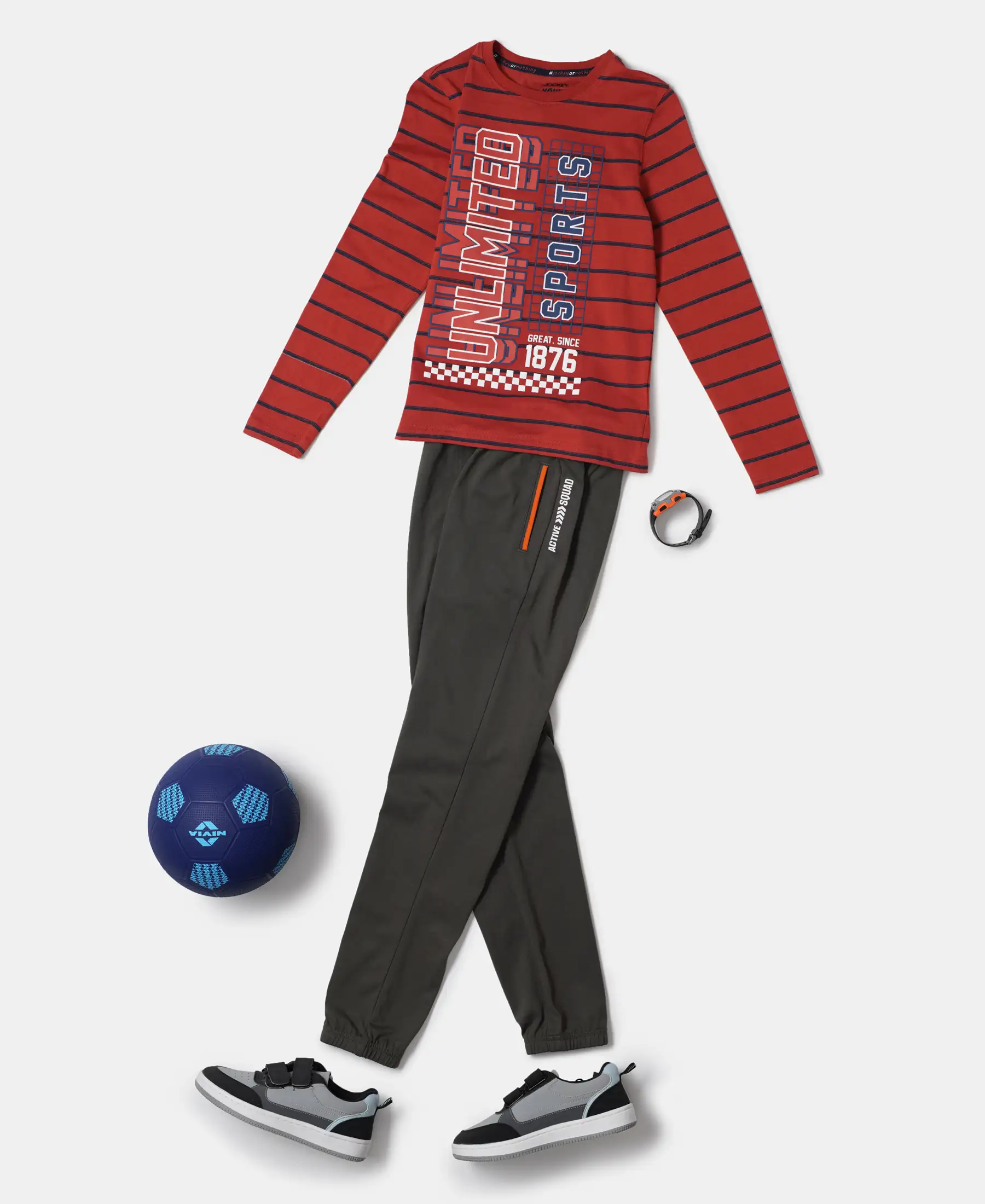 Boy's Super Combed Cotton Graphic Printed Full Sleeve T-Shirt - Cinnabar Assorted Prints - Image 4