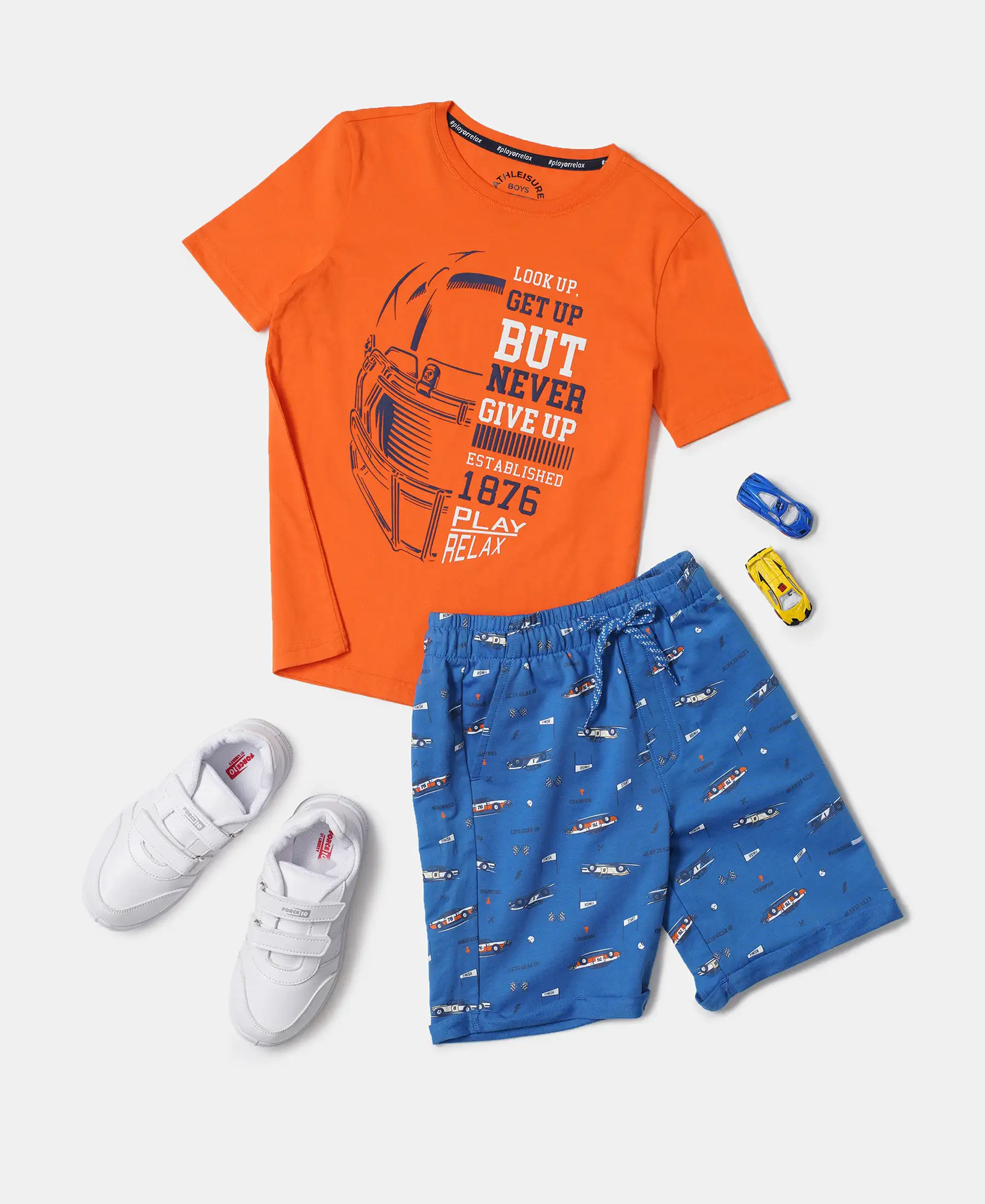 Boy's Super Combed Cotton Graphic Printed Half Sleeve T-Shirt - Golden Poppy - Image 4
