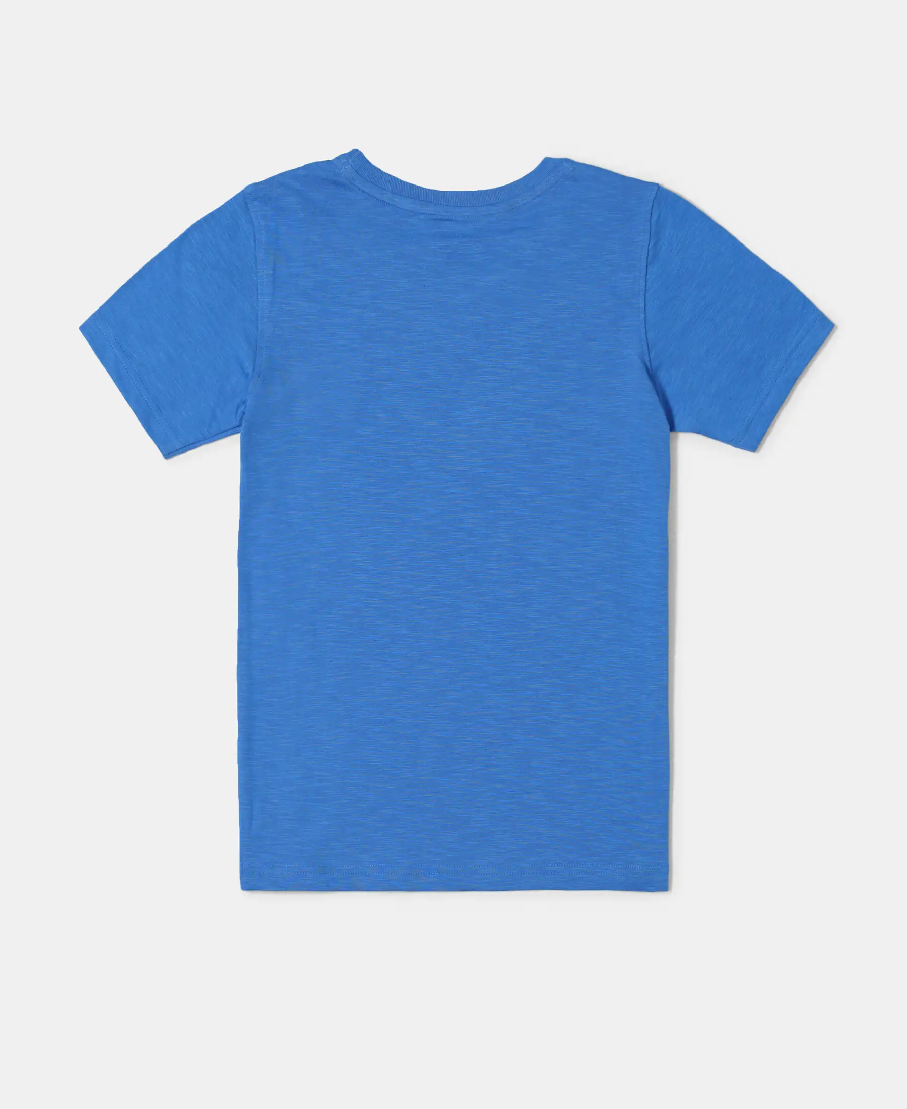Boy's Super Combed Cotton Graphic Printed Half Sleeve T-Shirt - Palace Blue Printed - Image 2