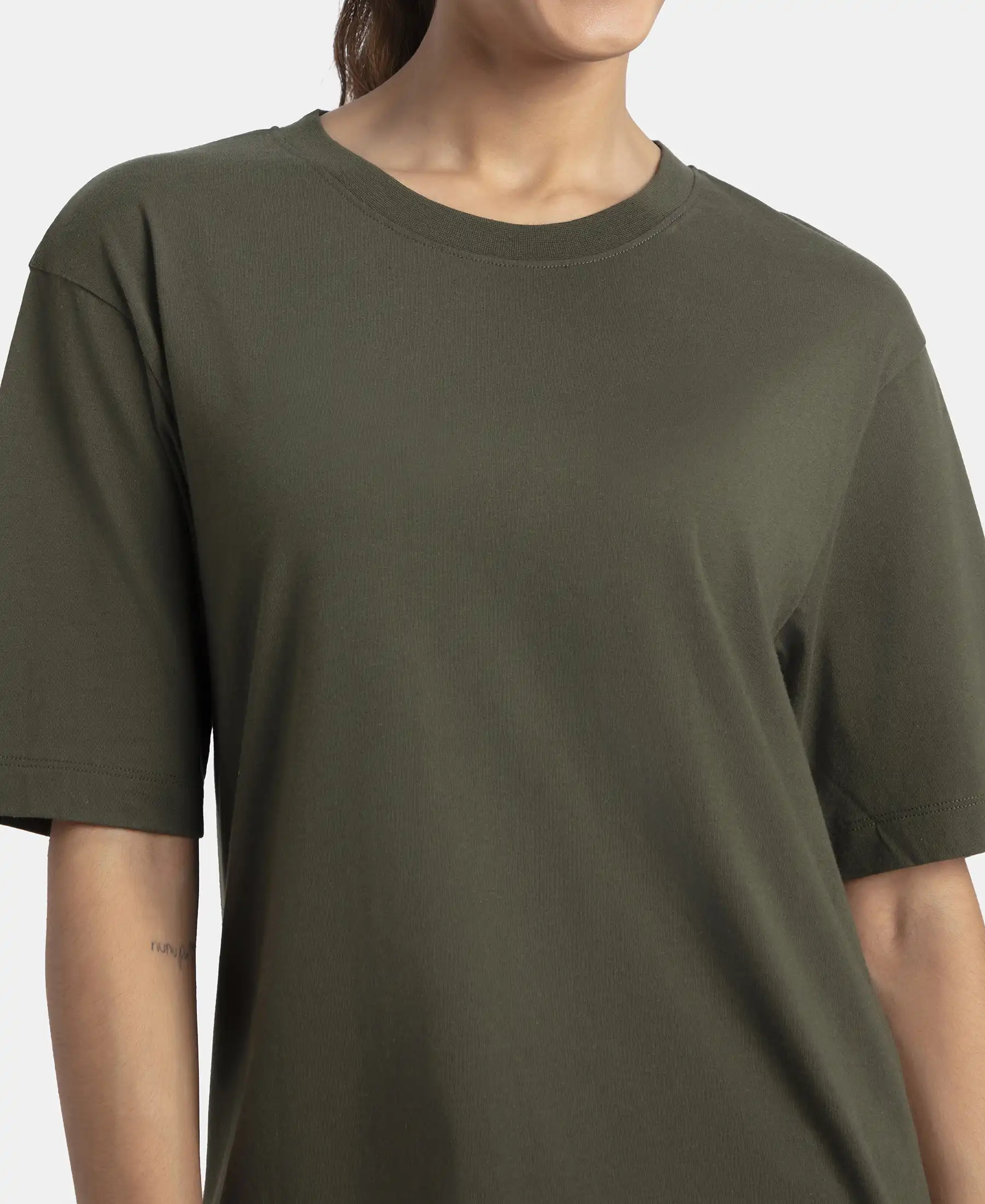 Super Combed Cotton Oversized T-Shirt with Drop Shoulder Styling - Deep Depths - Image 6