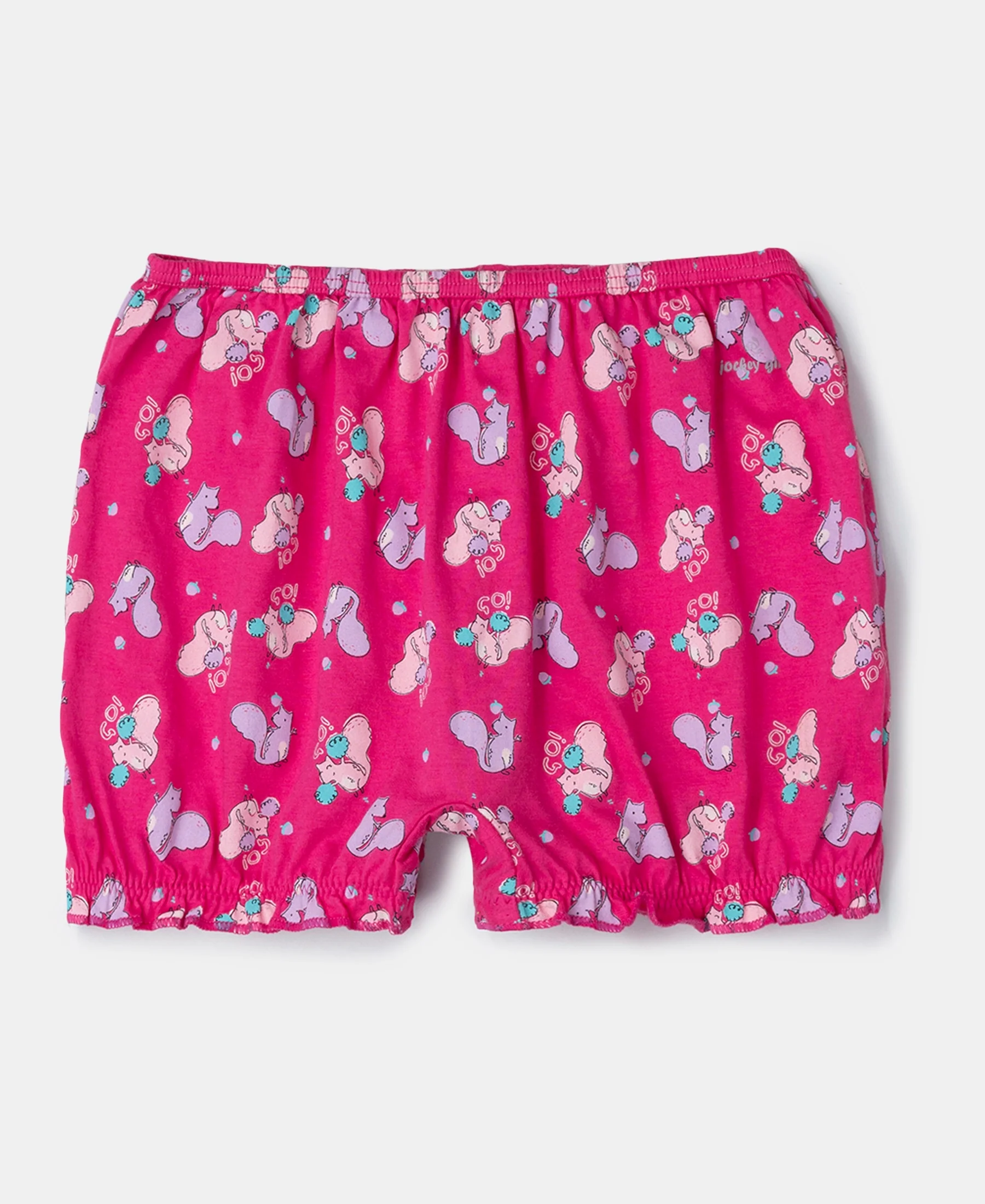 Super Combed Cotton Printed Bloomers with Ultrasoft Waistband - Beetroot Pink & Blue Depths (Pack of 2) - Image 2