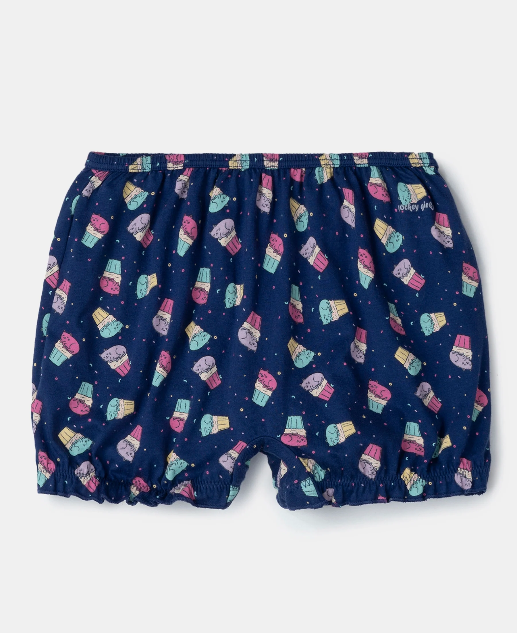 Super Combed Cotton Printed Bloomers with Ultrasoft Waistband - Beetroot Pink & Blue Depths (Pack of 2) - Image 4