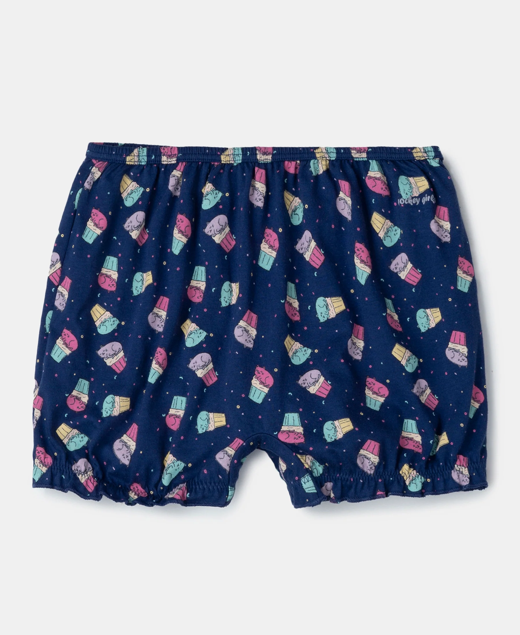 Super Combed Cotton Printed Bloomers with Ultrasoft Waistband - Blue Depths & Salmon Rose (Pack of 2) - Image 2