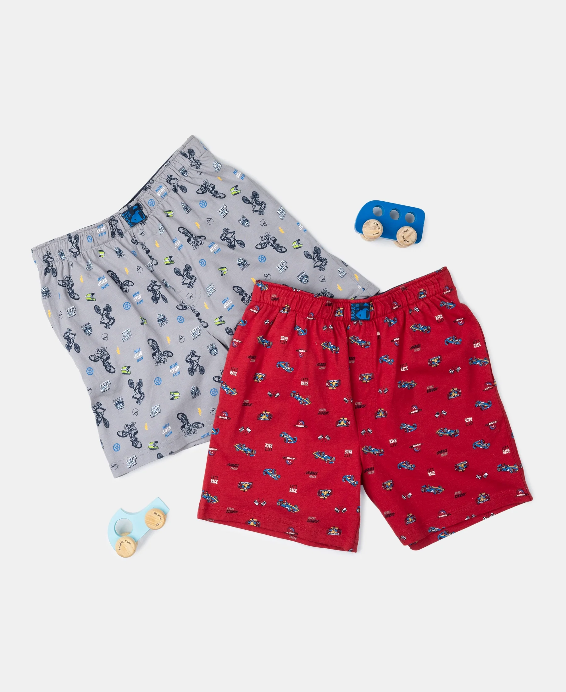 Super Combed Cotton Printed Boxer Shorts with Side Pockets - Chili Pepper & Monument (Pack of 2) - Image 5