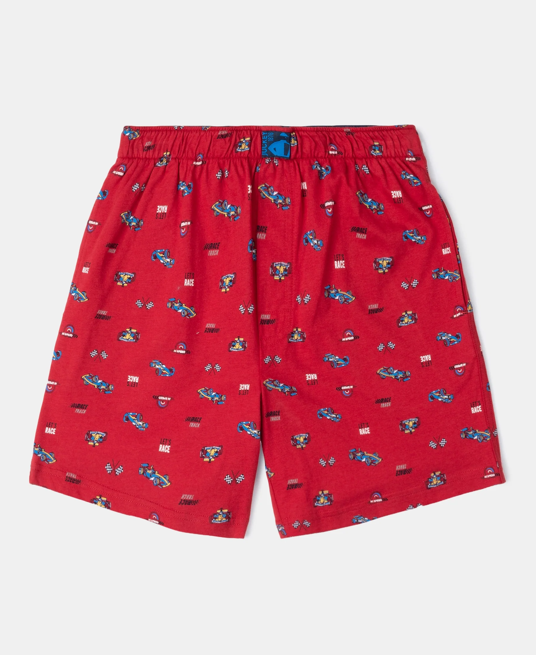 Super Combed Cotton Printed Boxer Shorts with Side Pockets - Navy & Chili Pepper (Pack of 2) - Image 2