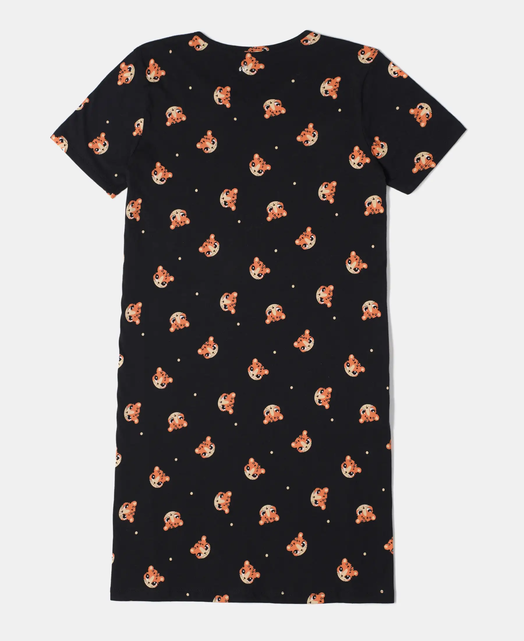 Girl's Super Combed Cotton Printed Dress with Matching Headband - Assorted - Image 2
