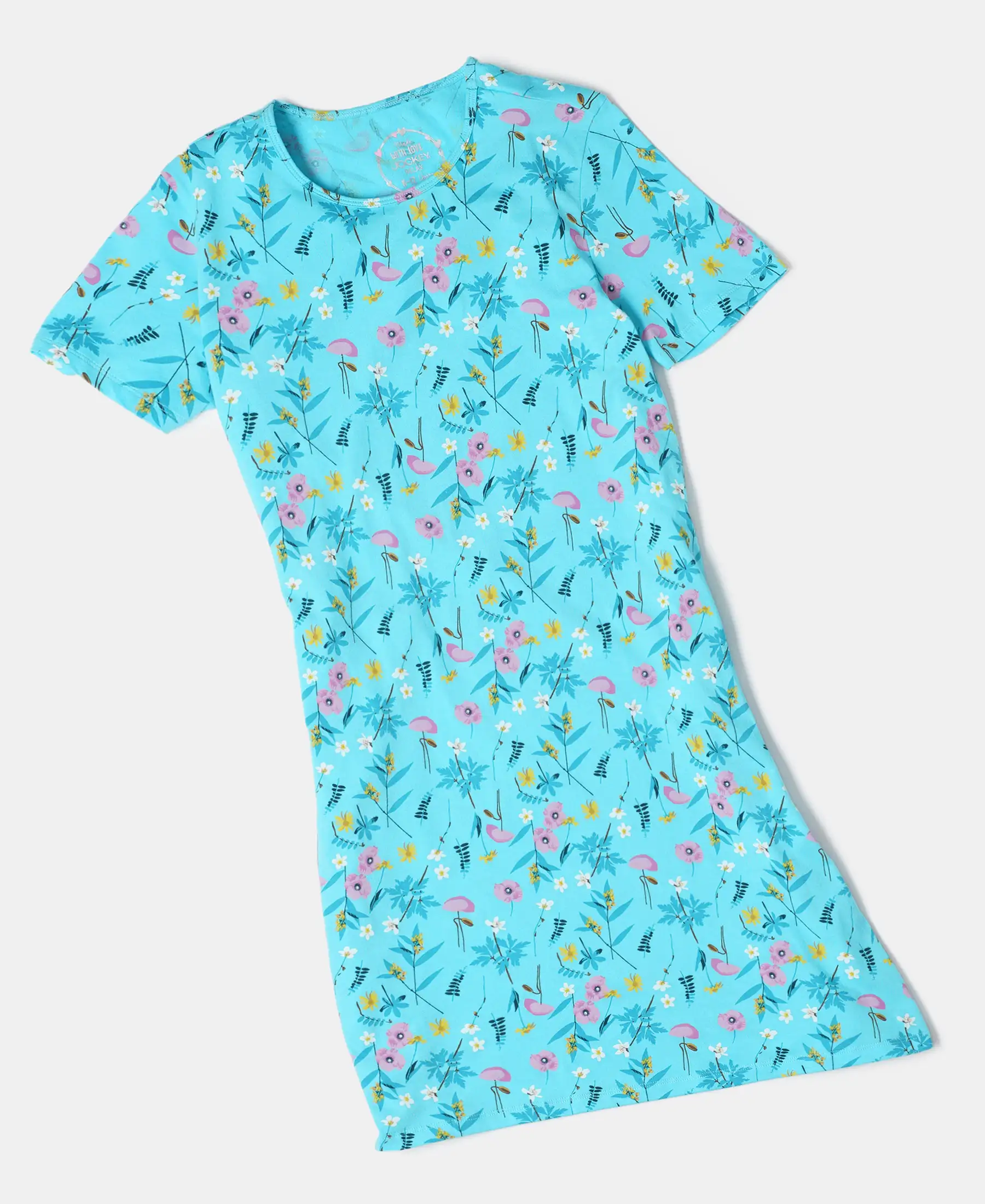 Girl's Super Combed Cotton Printed Dress with Matching Headband - Assorted - Image 8