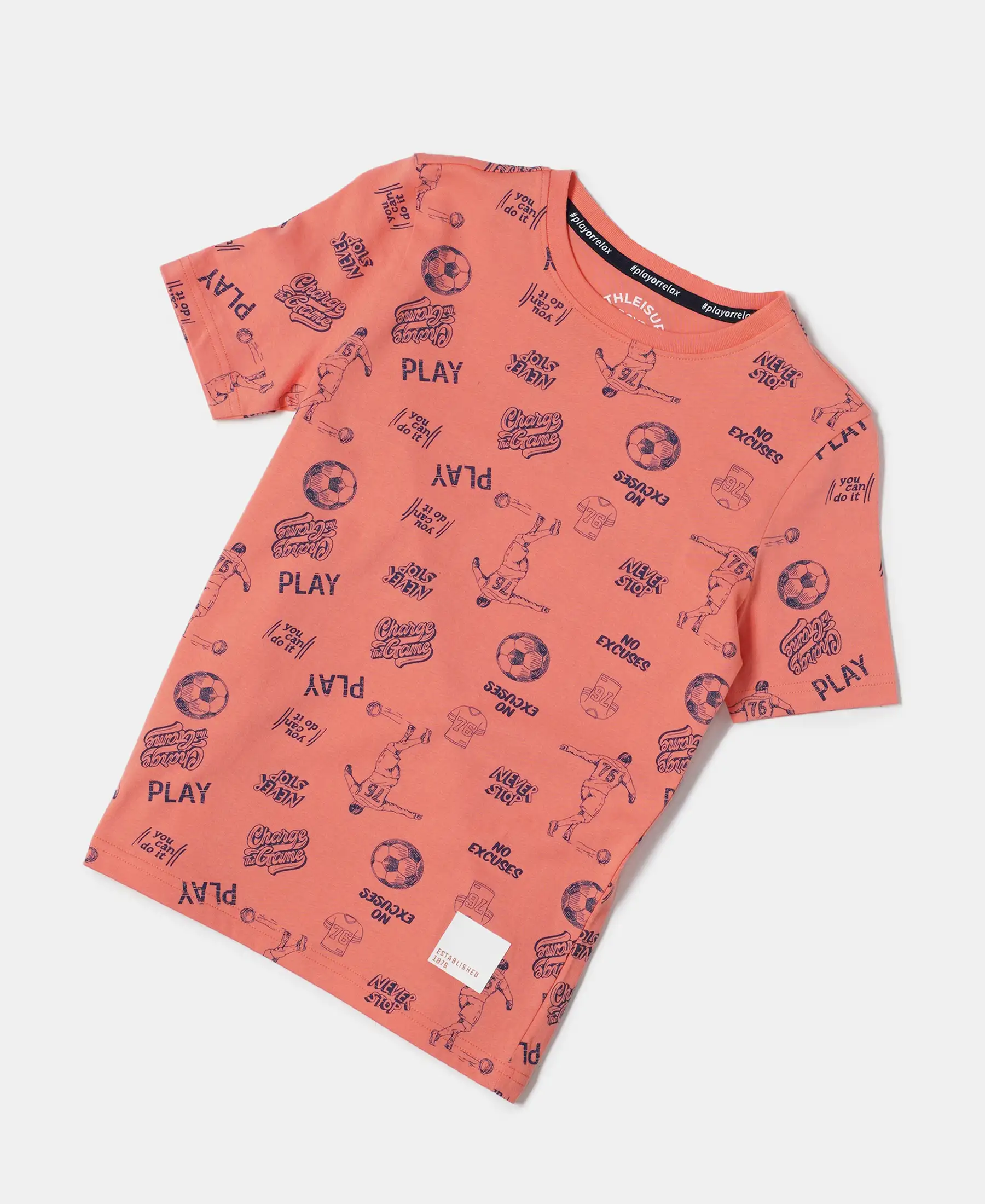 Boy's Super Combed Cotton Printed Half Sleeve T-Shirt - Assorted - Image 13