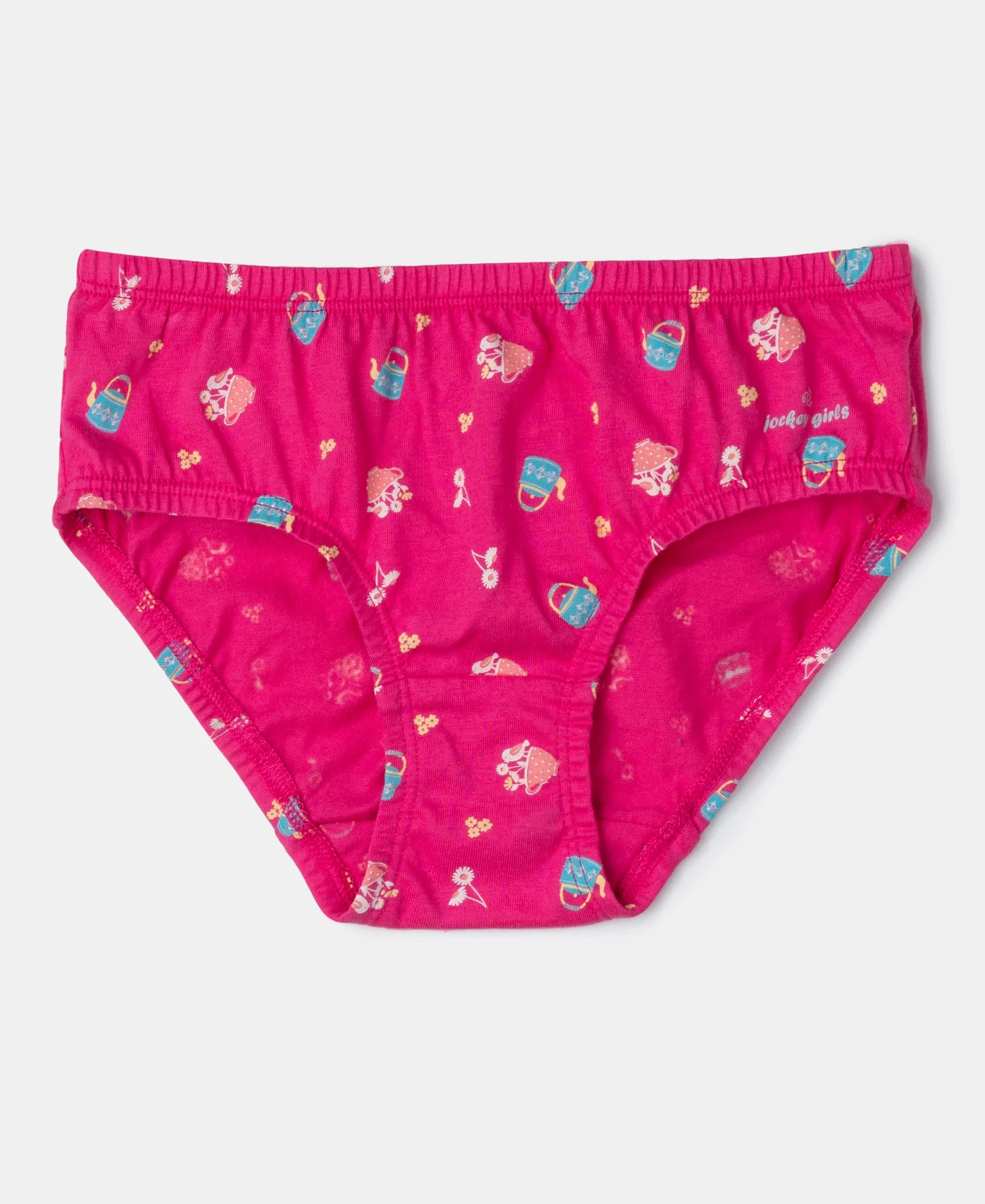 Super Combed Cotton Printed Panty with Ultrasoft Waistband - Lemon Meringue, Beetroot Pink & Angel Blue (Pack of 3) - Image 4