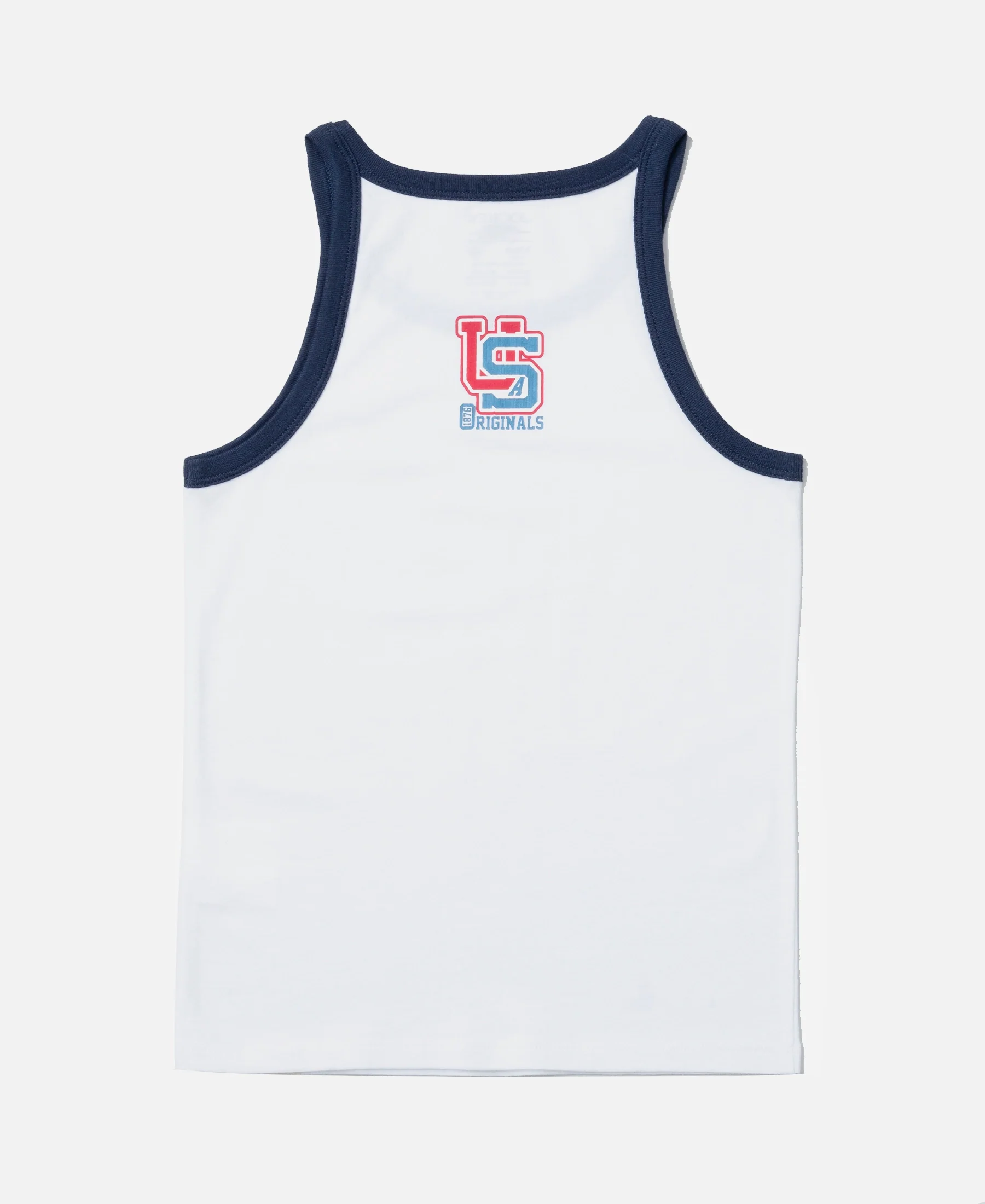 Super Combed Cotton Printed Round Neck Sleeveless Vest - Vallarta Blue & White (Pack of 2) - Image 6