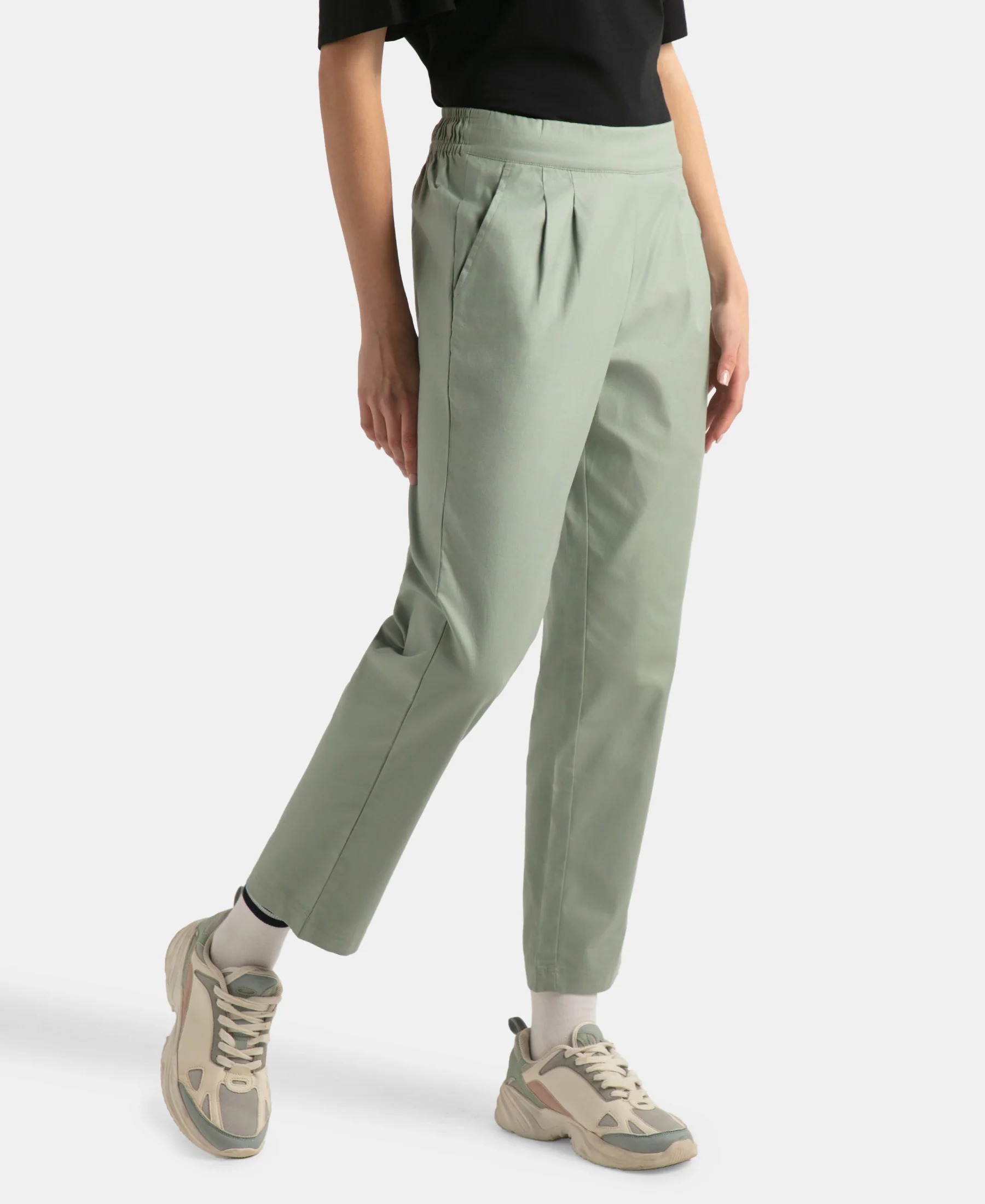 Super Combed Cotton Regular Fit Hybrid Pants - Iceberg Green - Image 2