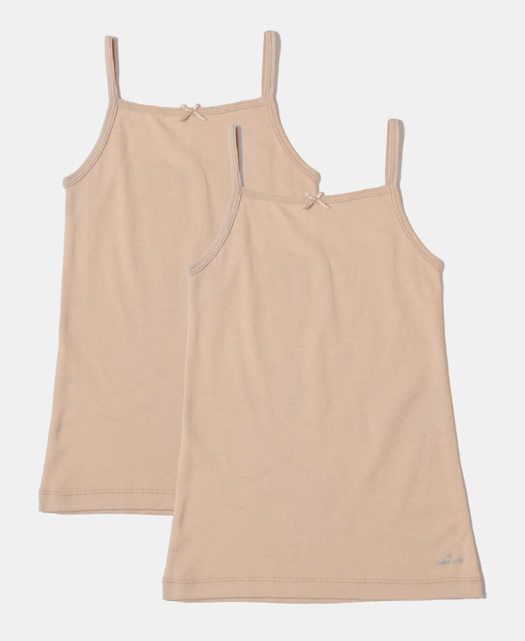 Super Combed Cotton Rib Fabric Camisole with Regular Straps - Skin (Pack of 2) - Image 5