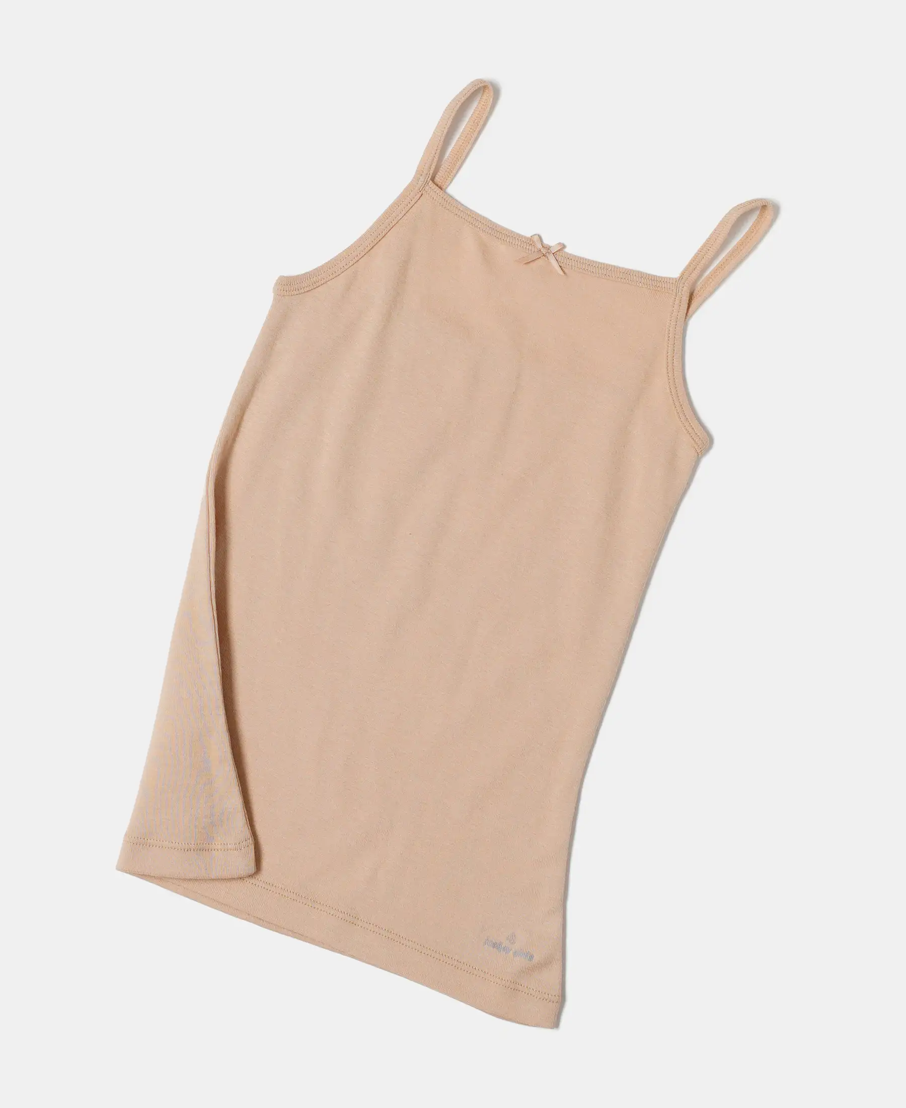 Super Combed Cotton Rib Fabric Camisole with Regular Straps - Skin (Pack of 2) - Image 7