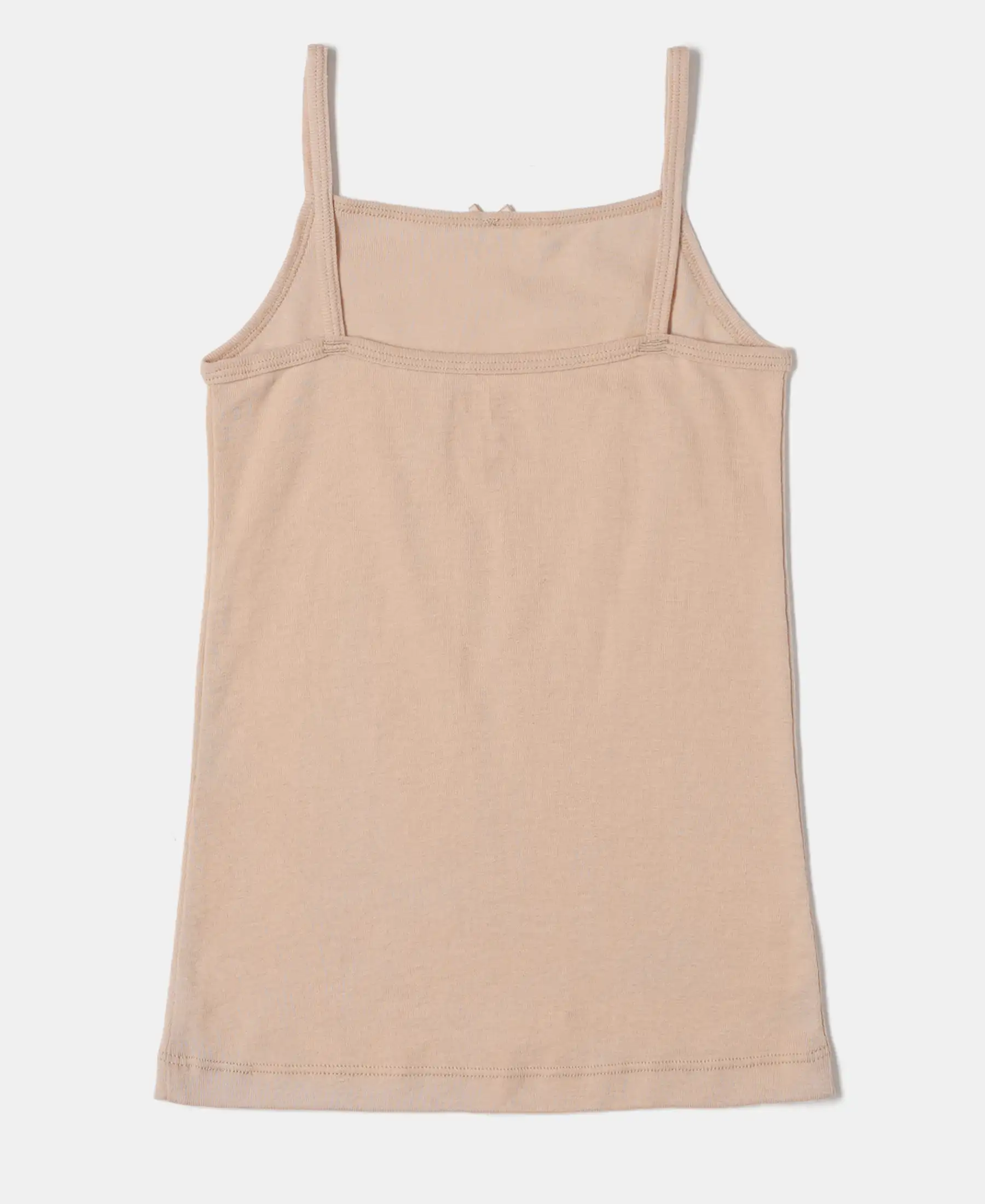 Super Combed Cotton Rib Fabric Camisole with Regular Straps - Skin - Image 2