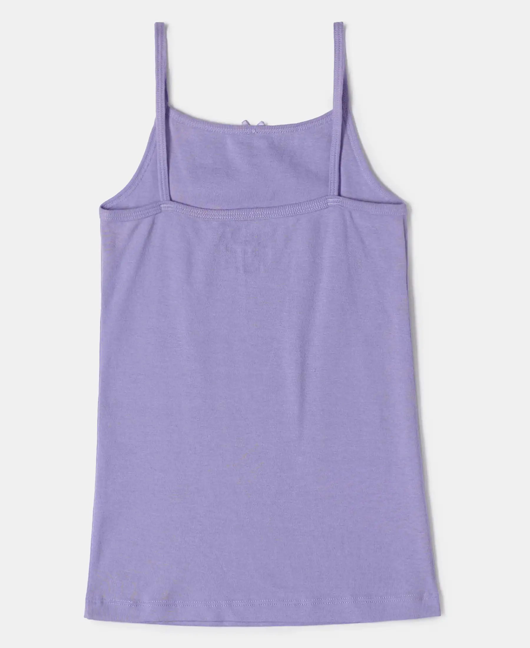 Super Combed Cotton Rib Fabric Camisole with Regular Straps - Violet Tulip - Image 2