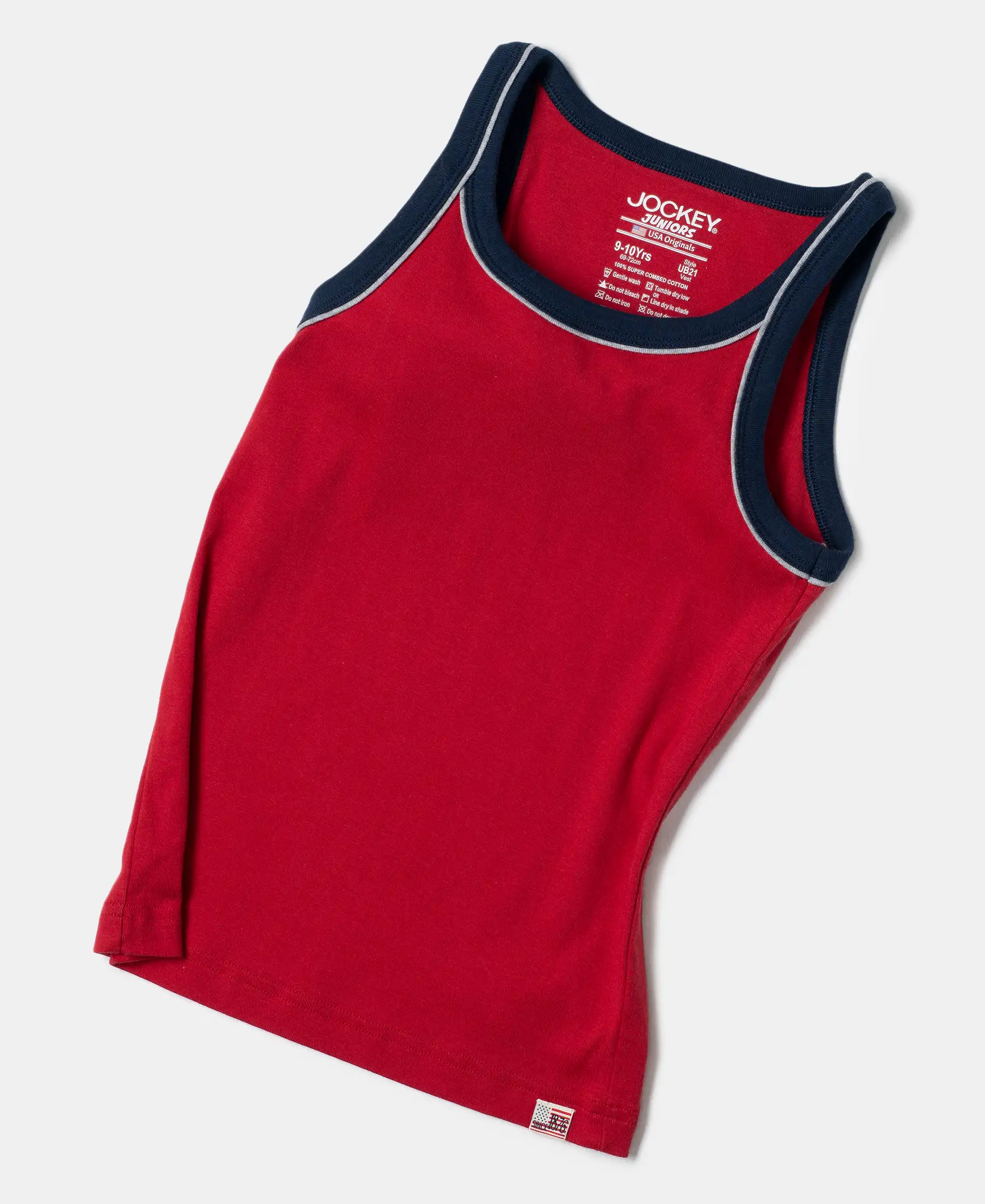 Super Combed Cotton Rib Fabric Sleeveless Vest - Assorted Colors - Image 5
