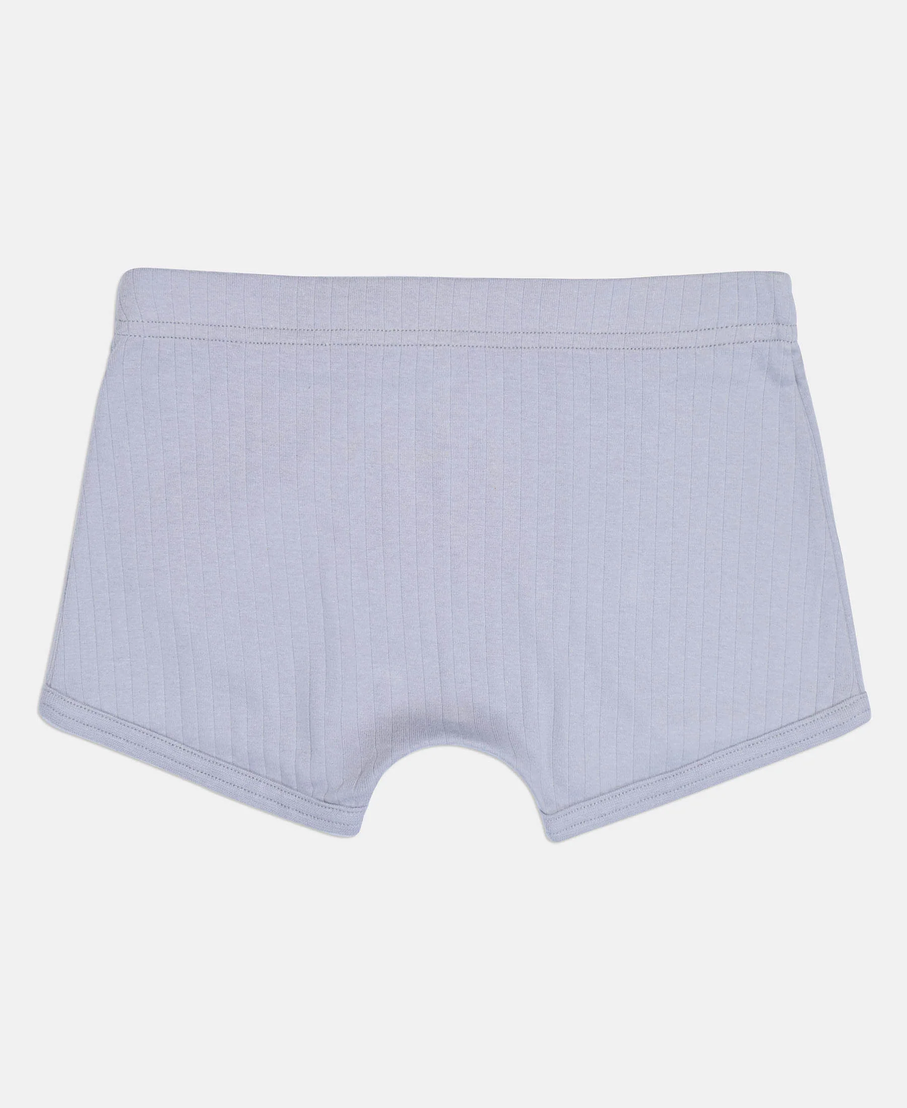 Super Combed Cotton Rib Fabric Solid Trunk with Front Open Fly and Ultrasoft Waistband - Coronet Blue, Chilli Pepper & Sleet (Pack of 3) - Image 3