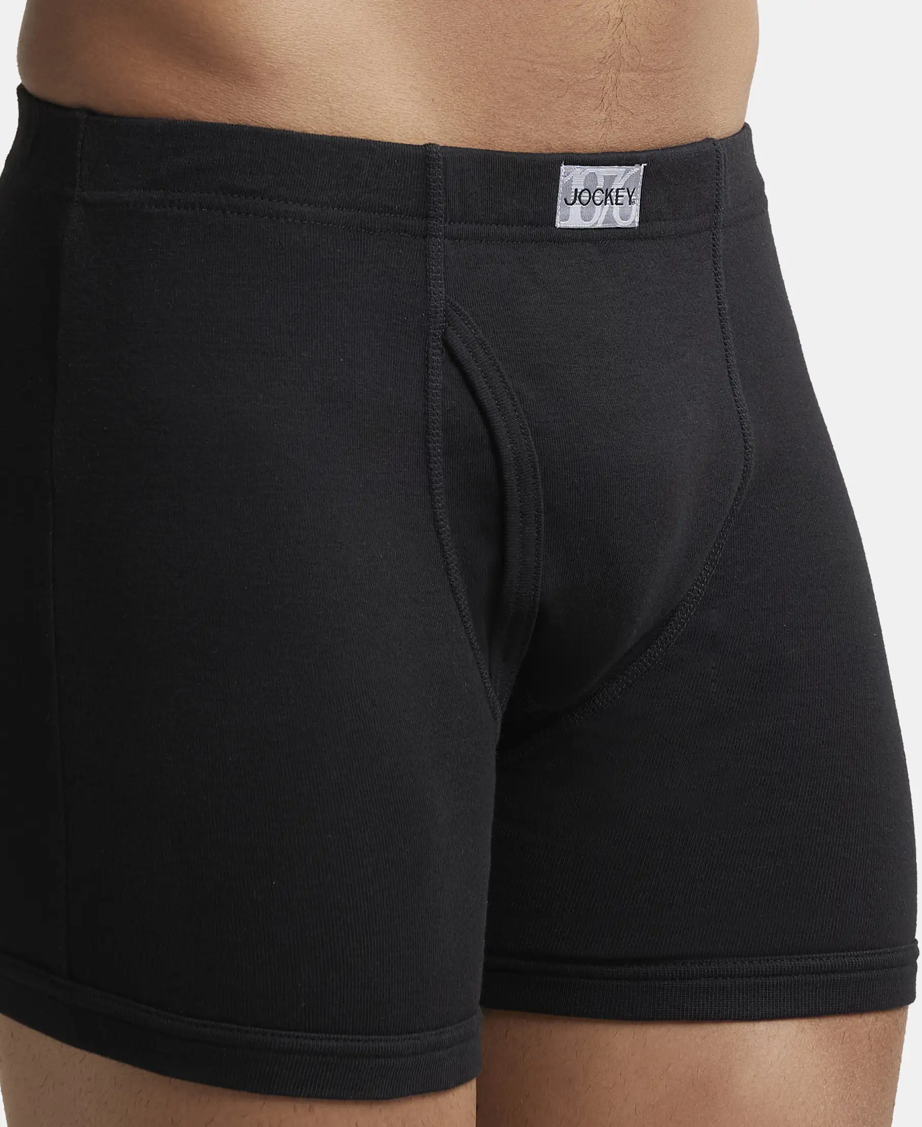 Super Combed Cotton Rib Solid Boxer Brief with Ultrasoft and Durable Waistband - Black/Seaport Teal/Deep Slate (Pack of 3) - Image 6