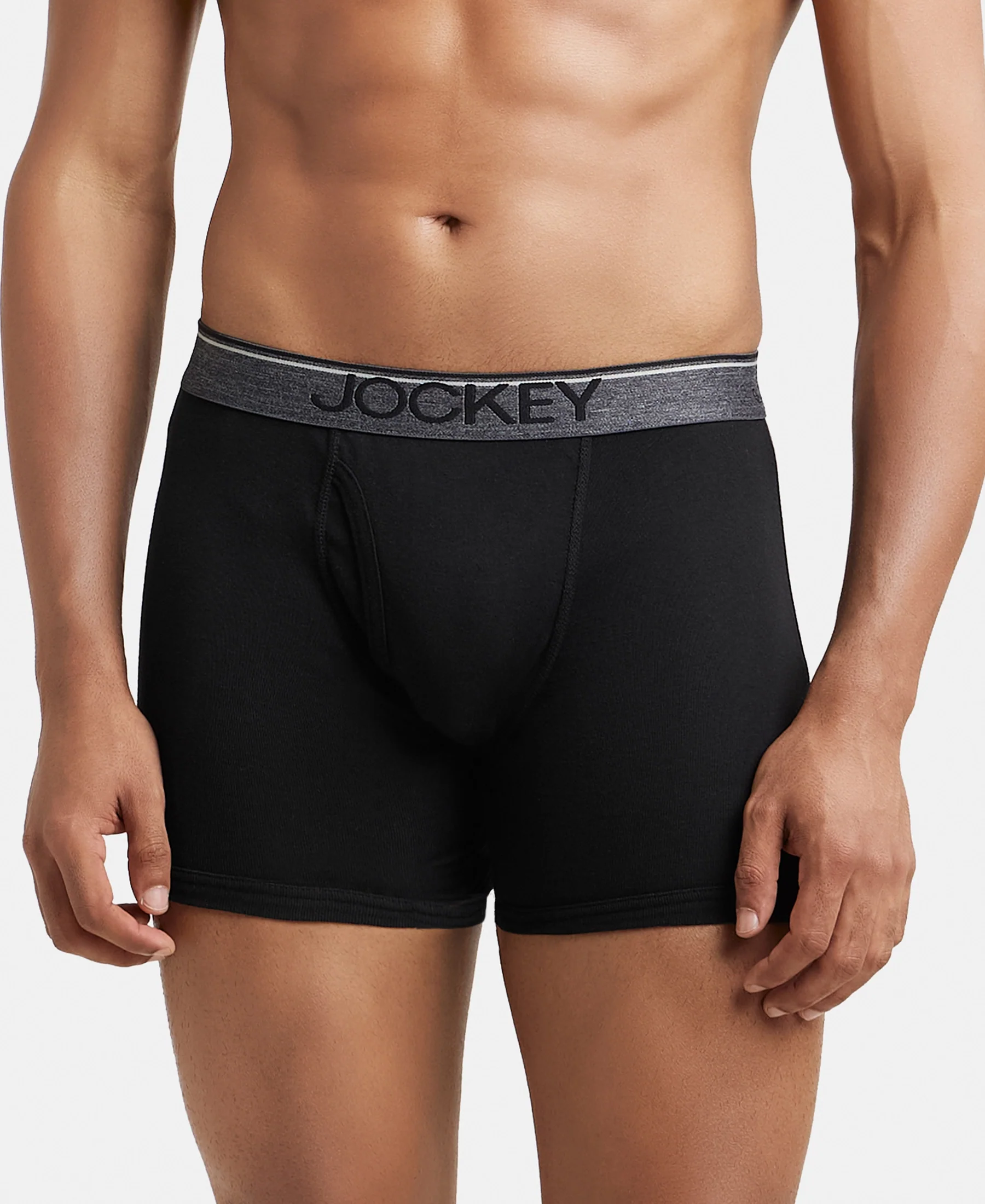 Super Combed Cotton Rib Solid Boxer Brief with Ultrasoft and Durable Waistband - Black/Seaport Teal/Deep Slate (Pack of 3) - Image 10