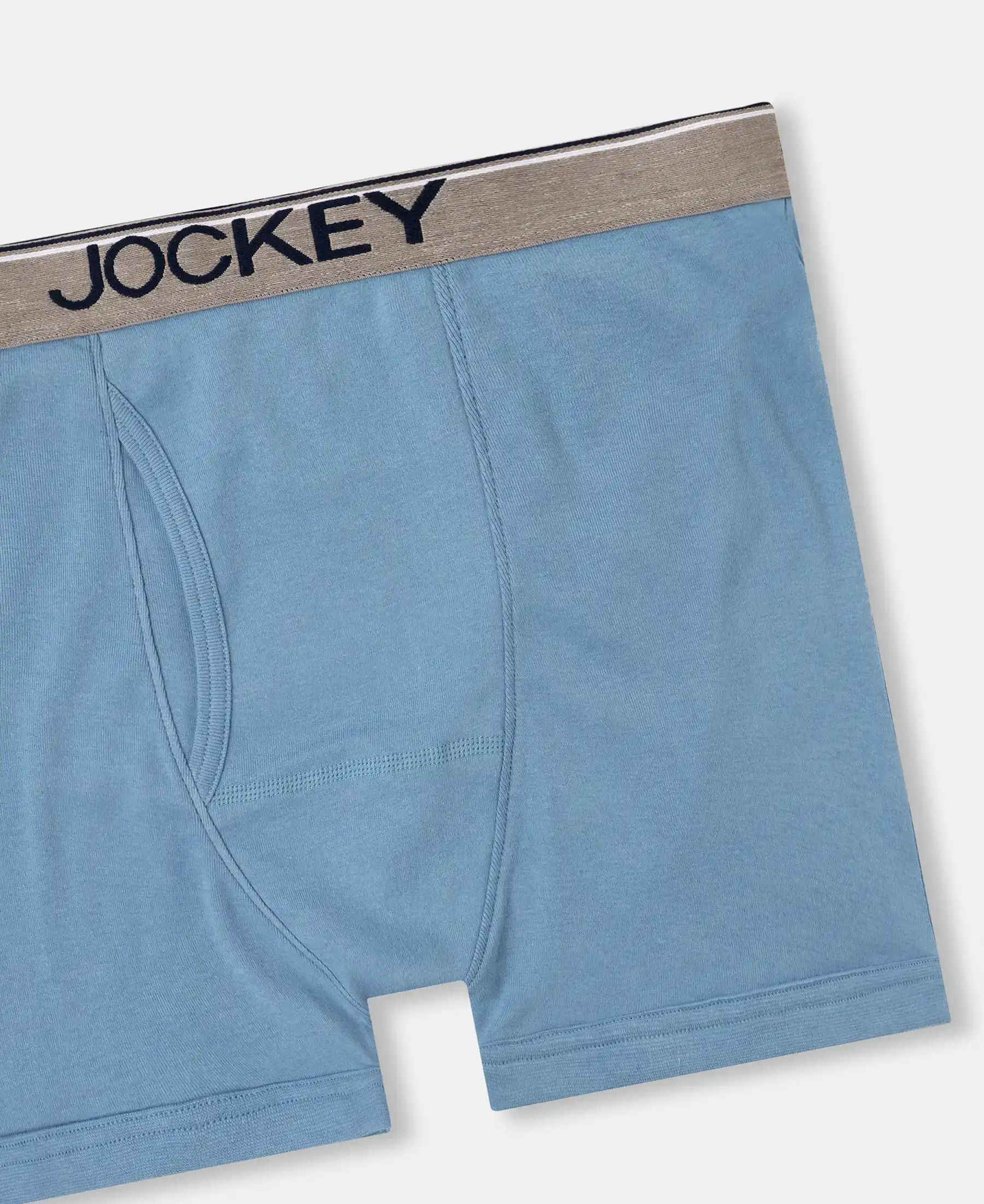 Super Combed Cotton Rib Solid Boxer Brief with Ultrasoft and Durable Waistband - Blue Shadow - Image 7