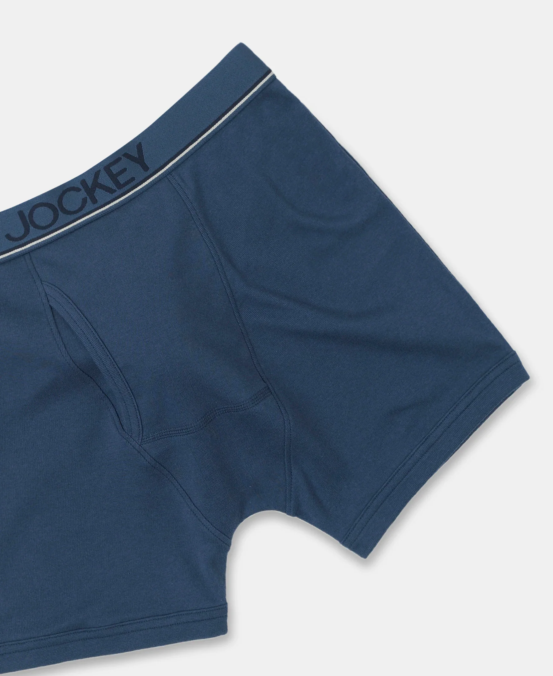Super Combed Cotton Rib Solid Boxer Brief with Ultrasoft and Durable Waistband - Dark Denim (Pack of 2) - Image 8
