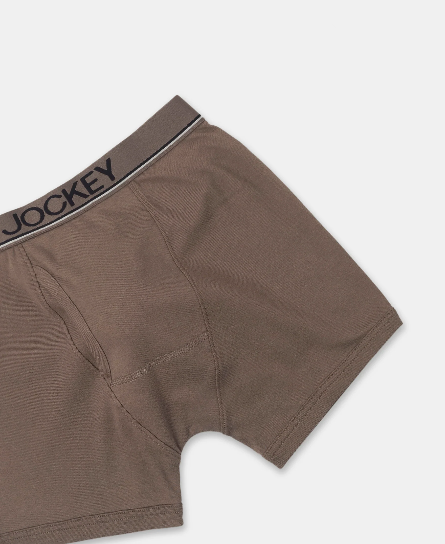 Super Combed Cotton Rib Solid Boxer Brief with Ultrasoft and Durable Waistband - Dark Khaki - Image 8