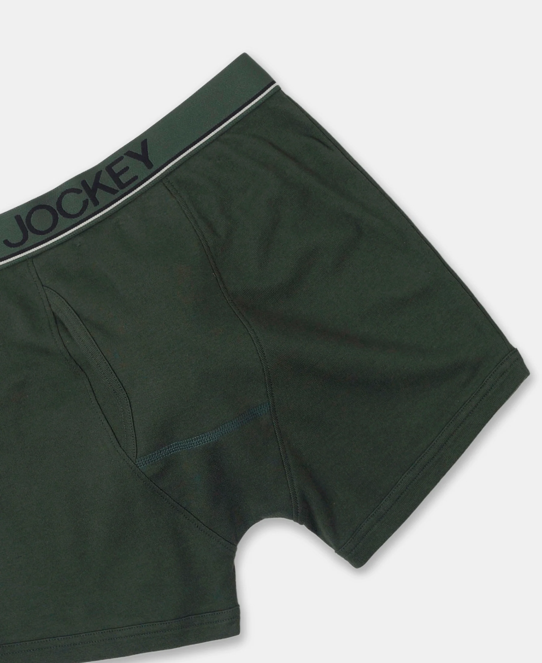 Super Combed Cotton Rib Solid Boxer Brief with Ultrasoft and Durable Waistband - Deep Forest - Image 8