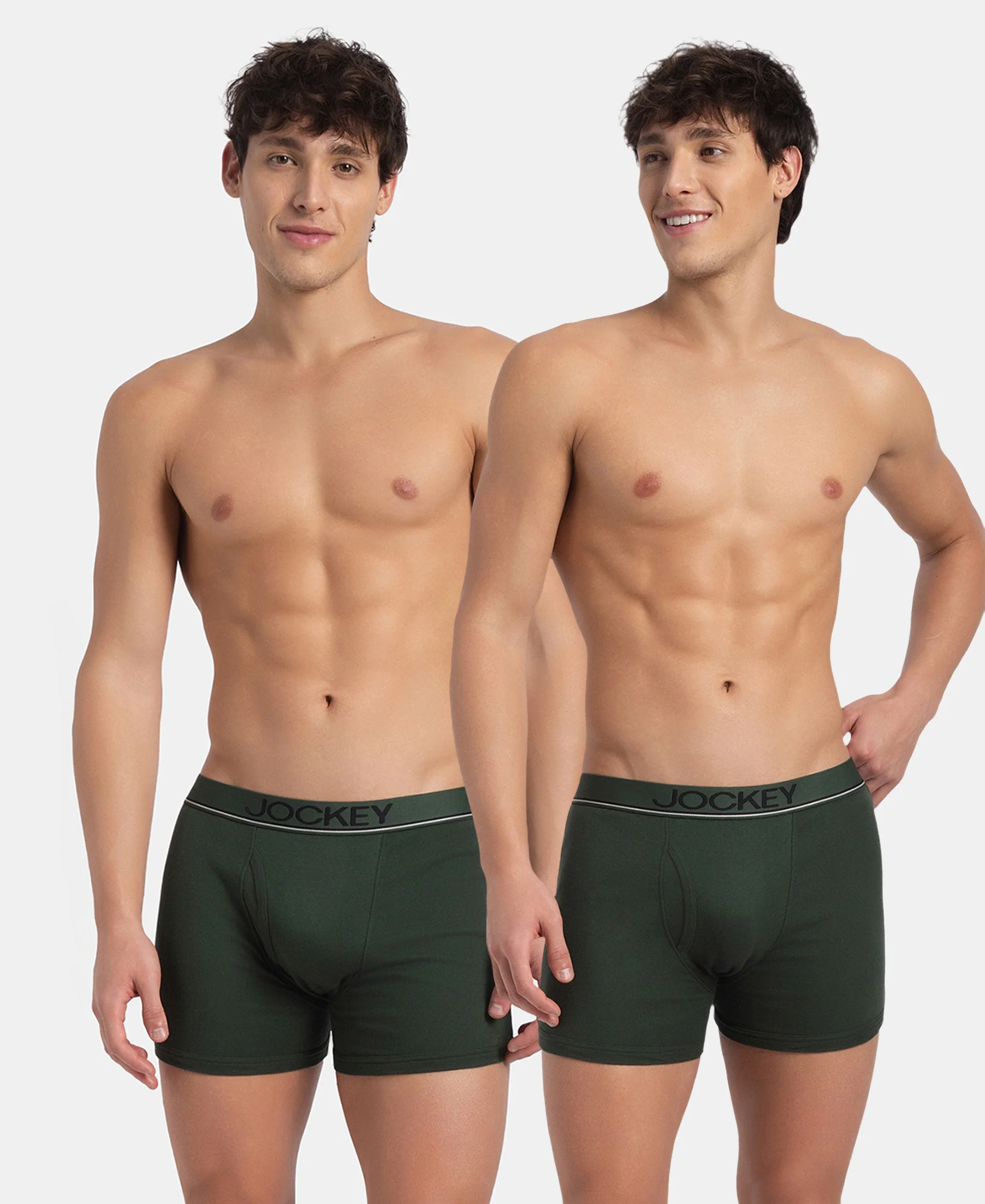 Super Combed Cotton Rib Solid Boxer Brief with Ultrasoft and Durable Waistband - Deep Forest (Pack of 2) - Image 5