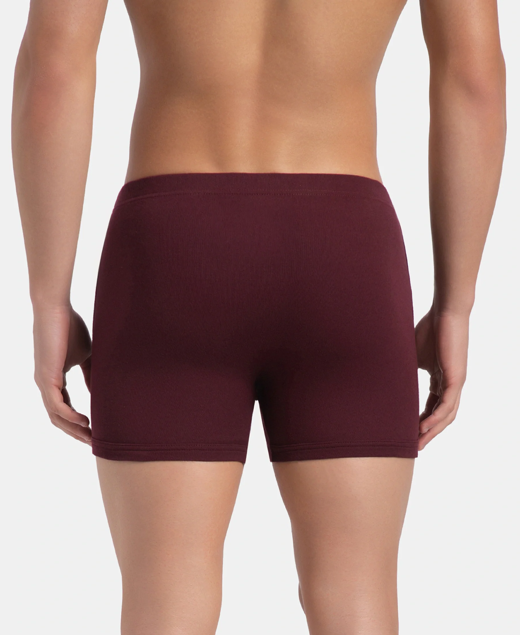 Super Combed Cotton Rib Solid Boxer Brief with Ultrasoft and Durable Waistband - Grey Melange, Port Royale & Dark Denim (Pack of 3) - Image 15