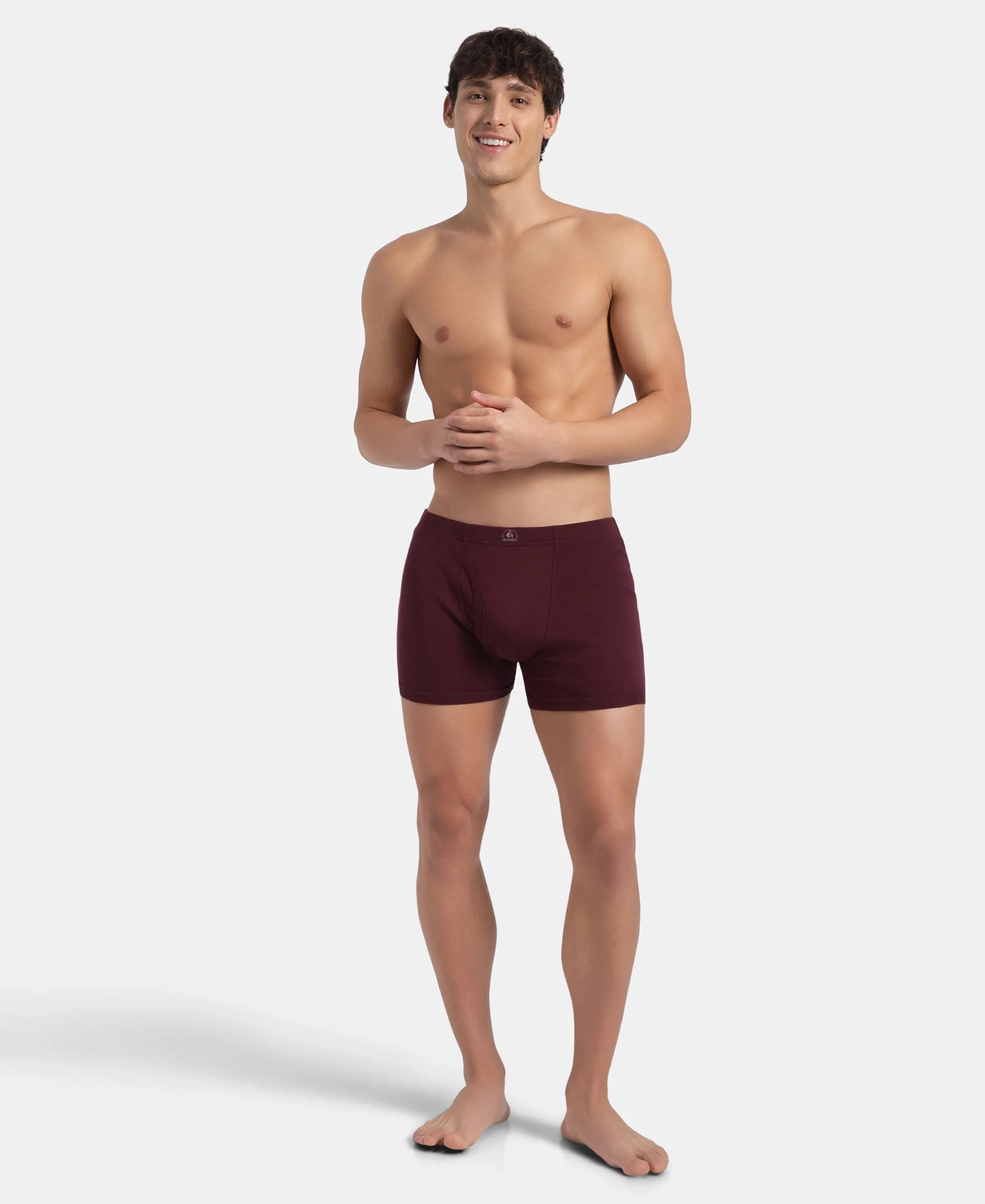 Super Combed Cotton Rib Solid Boxer Brief with Ultrasoft and Durable Waistband - Port Royale - Image 4