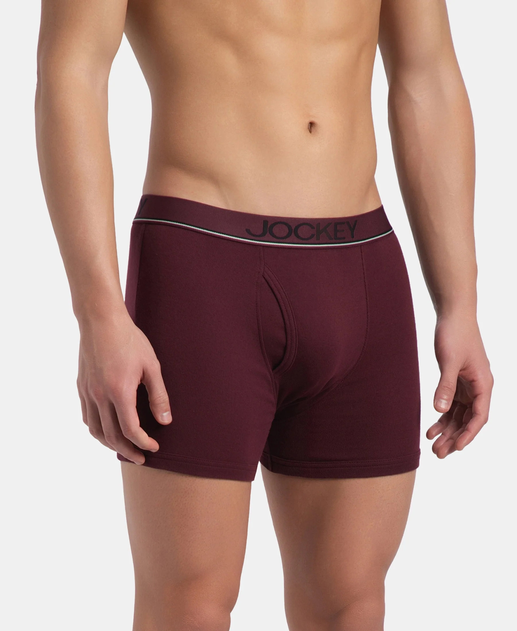 Super Combed Cotton Rib Solid Boxer Brief with Ultrasoft and Durable Waistband - Port Royale - Image 2