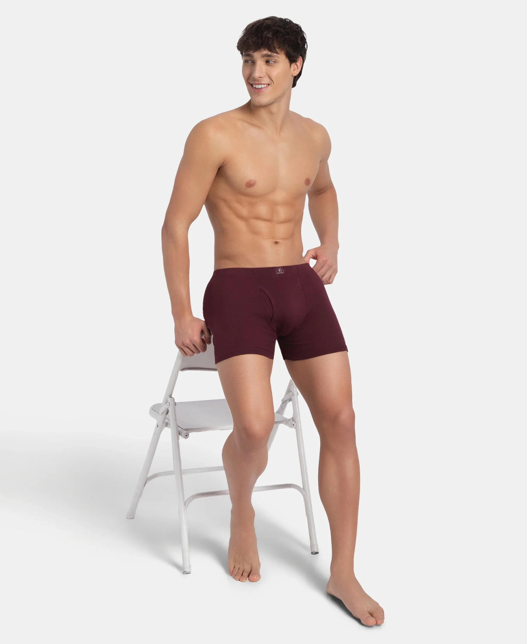 Super Combed Cotton Rib Solid Boxer Brief with Ultrasoft and Durable Waistband - Port Royale (Pack of 2) - Image 7