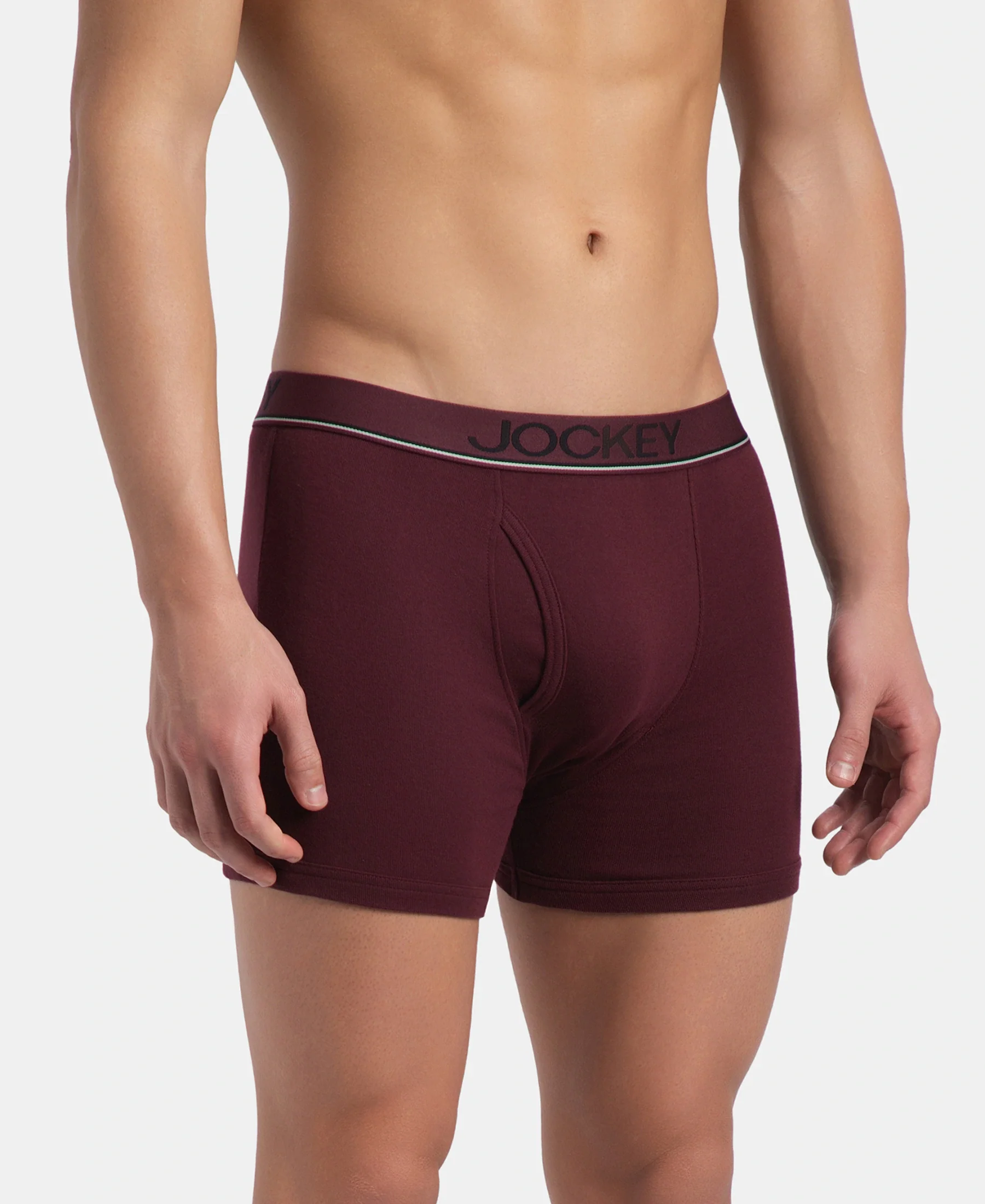 Super Combed Cotton Rib Solid Boxer Brief with Ultrasoft and Durable Waistband - Port Royale (Pack of 2) - Image 2