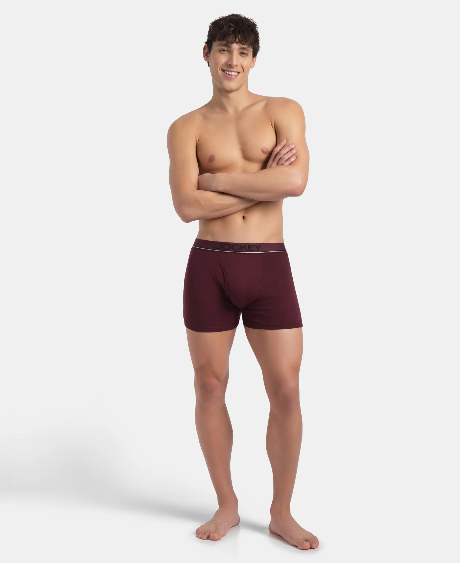 Super Combed Cotton Rib Solid Boxer Brief with Ultrasoft and Durable Waistband - Port Royale (Pack of 2) - Image 4