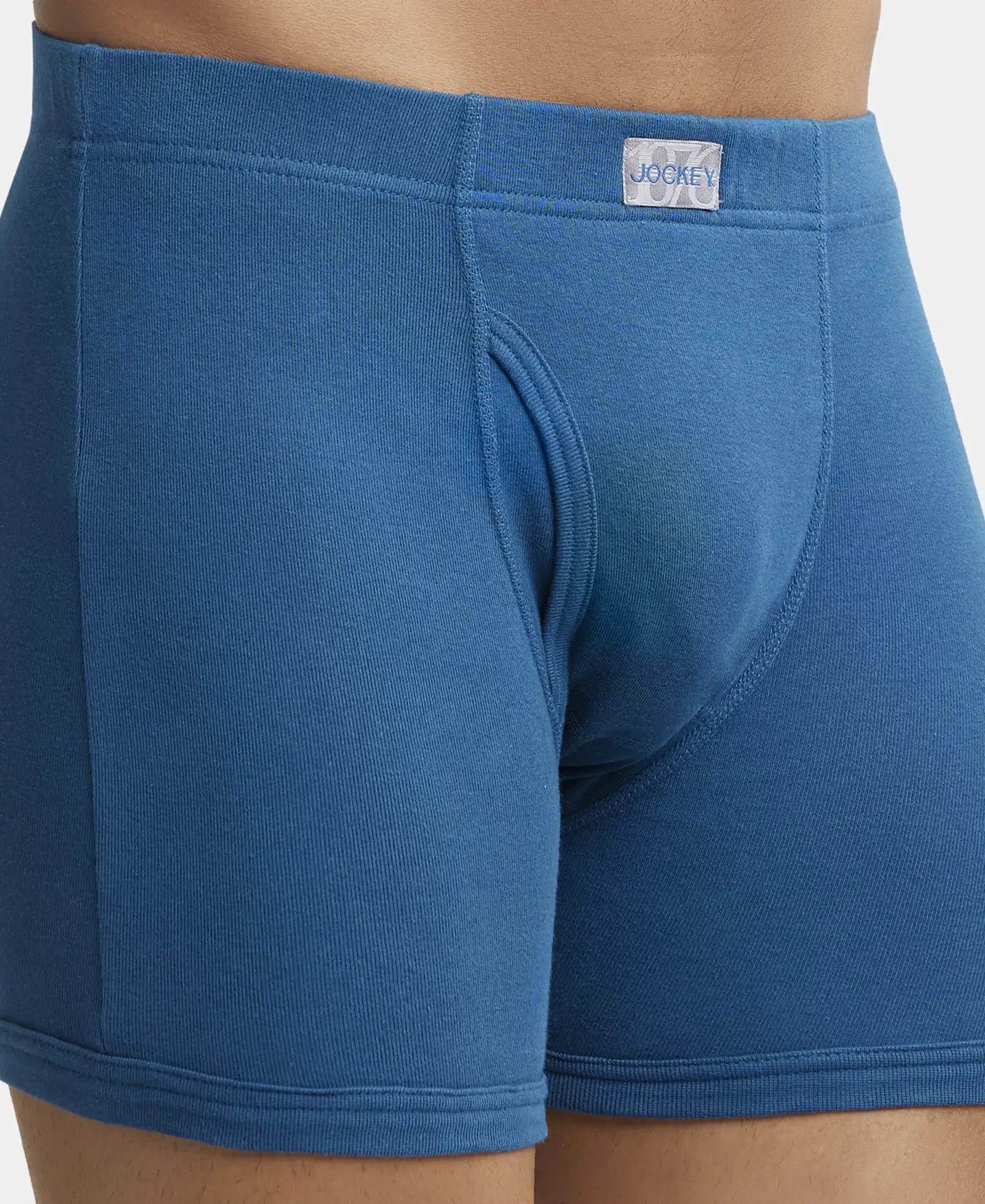 Super Combed Cotton Rib Solid Boxer Brief with Ultrasoft and Durable Waistband - Seaport Teal (Pack of 2) - Image 6