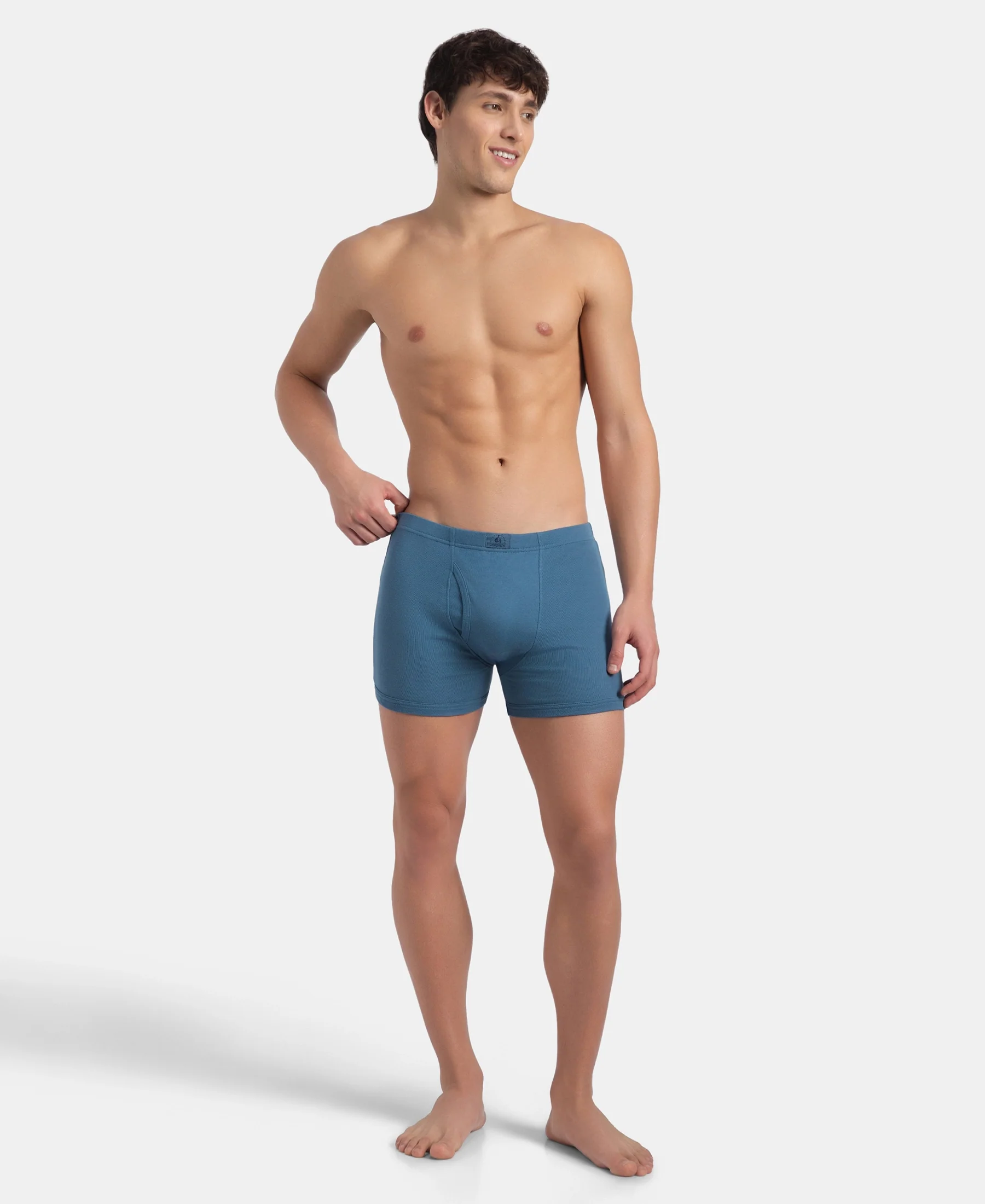 Super Combed Cotton Rib Solid Boxer Brief with Ultrasoft and Durable Waistband - Stellar - Image 6