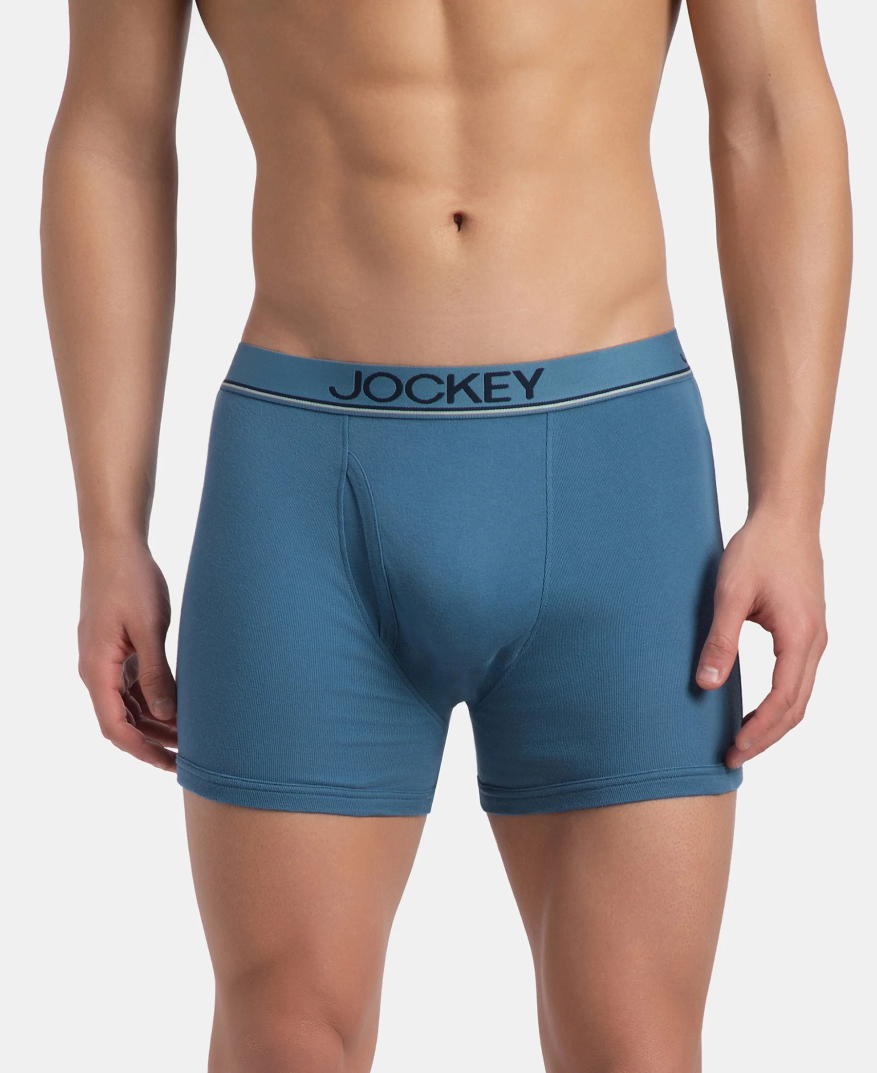 Super Combed Cotton Rib Solid Boxer Brief with Ultrasoft and Durable Waistband - Stellar