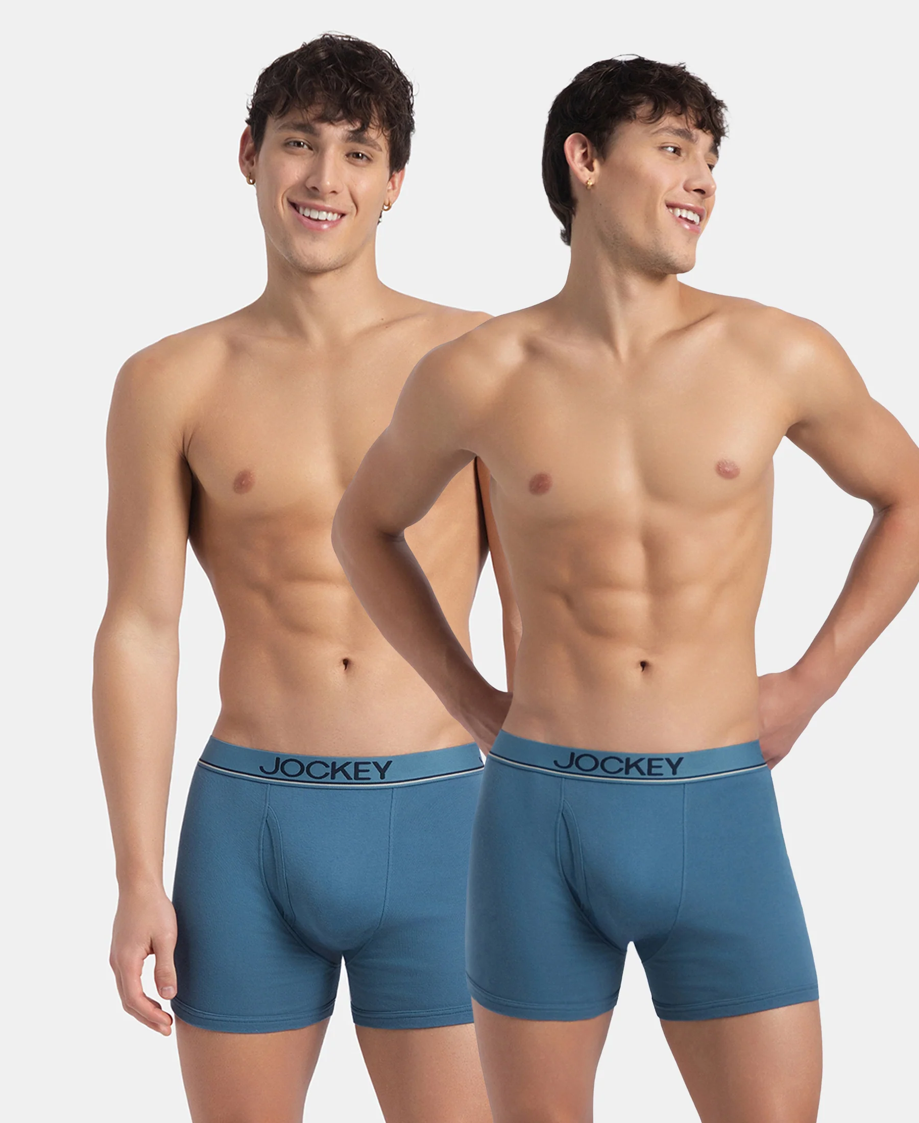 Super Combed Cotton Rib Solid Boxer Brief with Ultrasoft and Durable Waistband - Stellar (Pack of 2) - Image 5