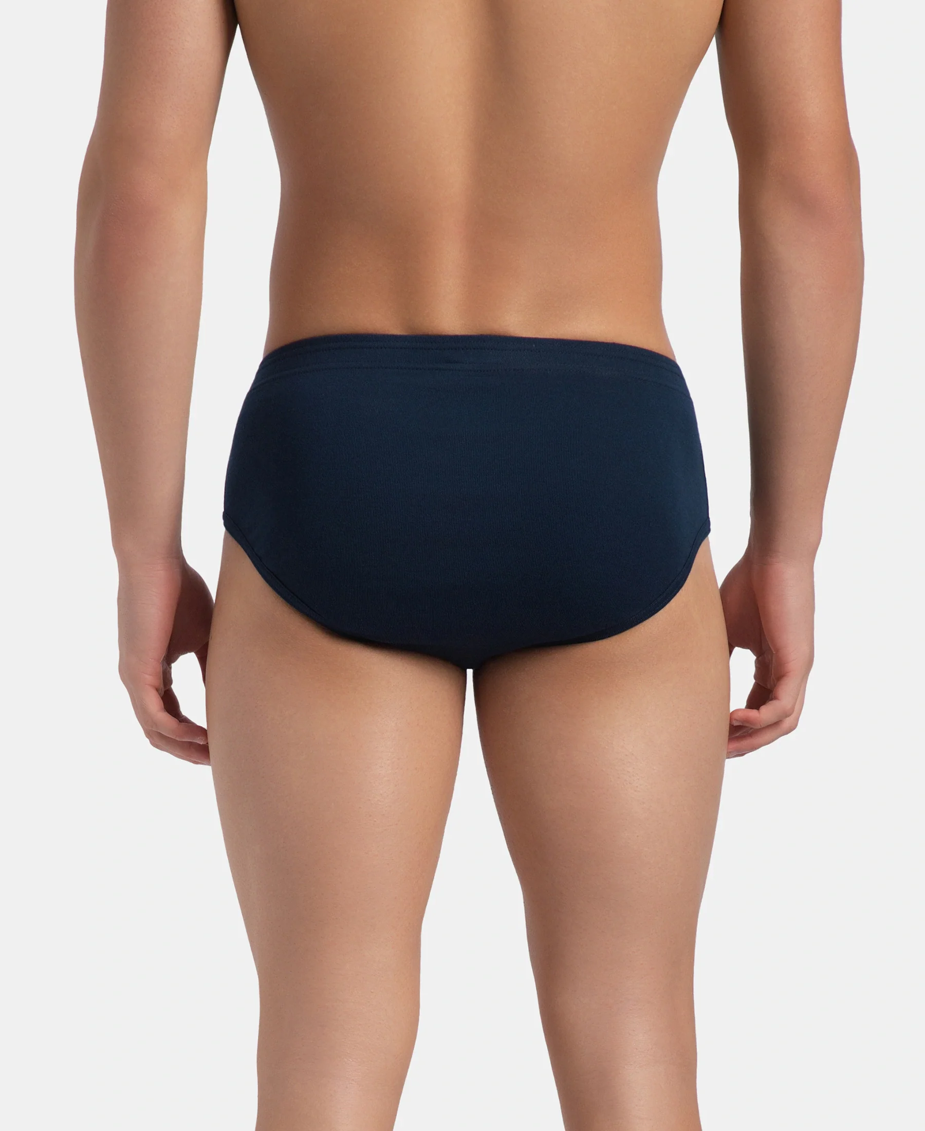 Super Combed Cotton Rib Solid Brief with StayFresh Treatment - Pageant Blue (Pack of 2) - Image 3