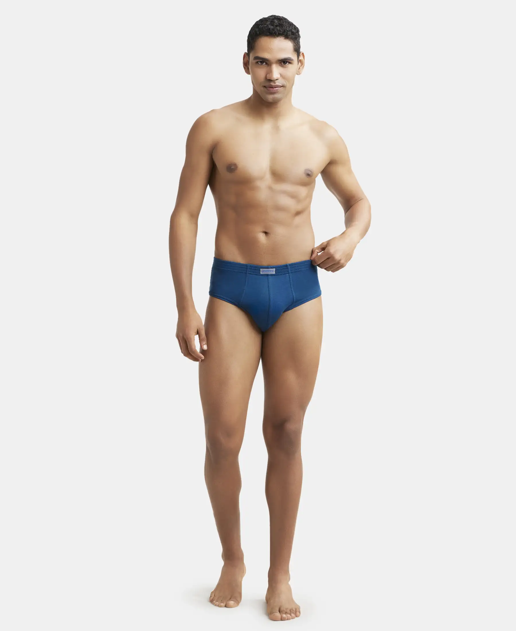 Super Combed Cotton Rib Solid Brief with StayFresh Treatment - Poseidon - Image 4
