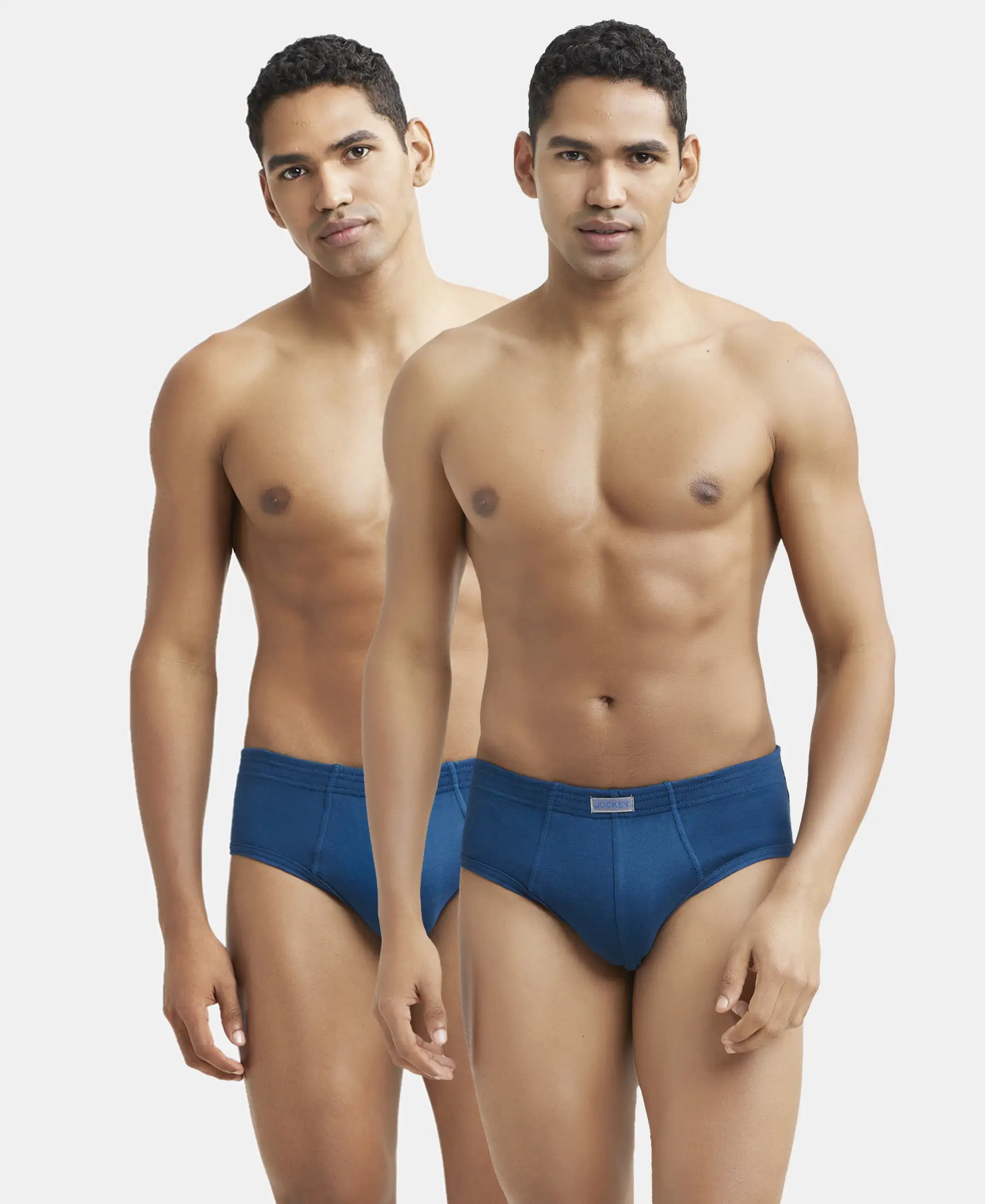 Super Combed Cotton Rib Solid Brief with StayFresh Treatment - Poseidon (Pack of 2) - Image 5