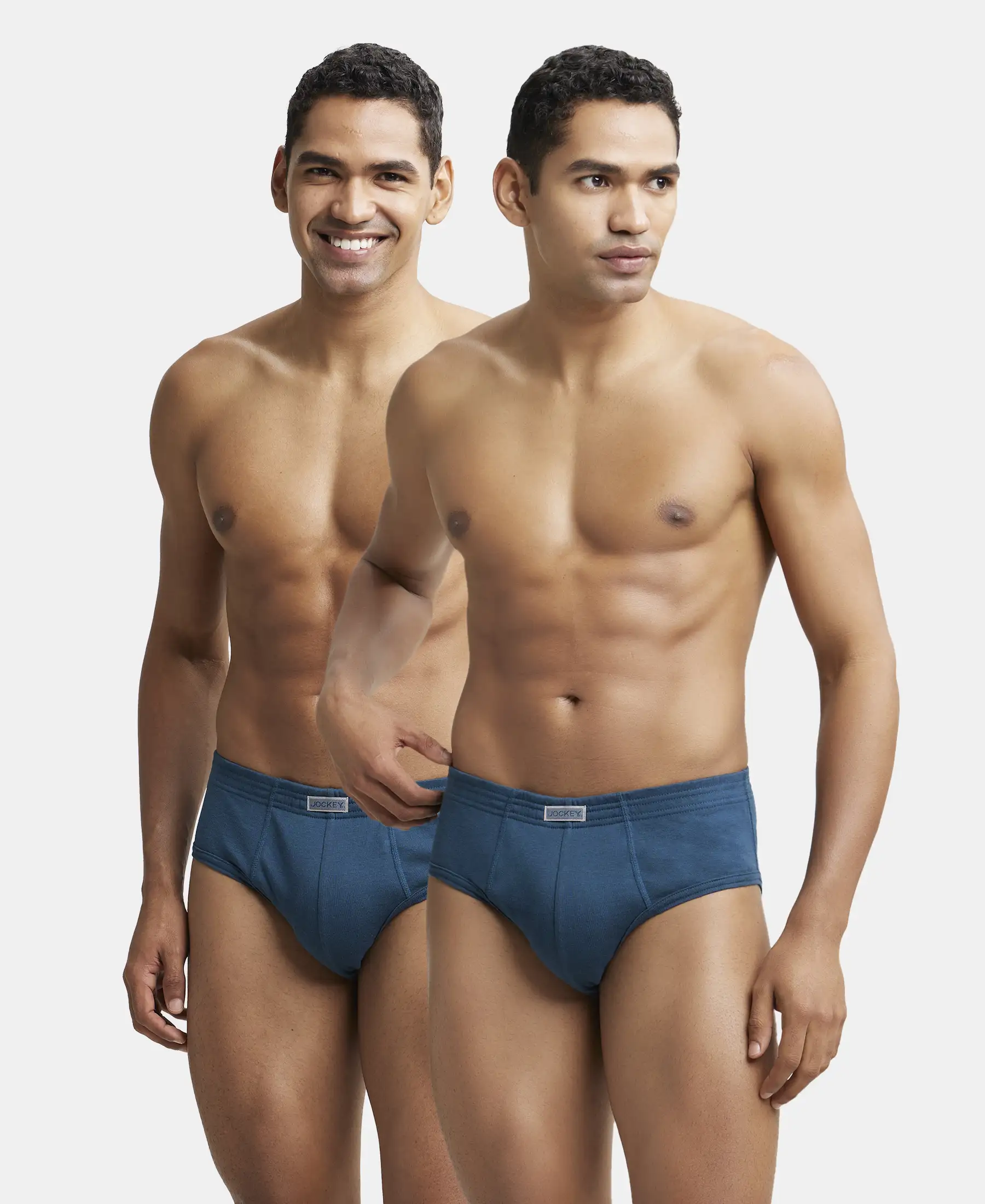 Super Combed Cotton Rib Solid Brief with StayFresh Treatment - Reflecting Pond (Pack of 2)