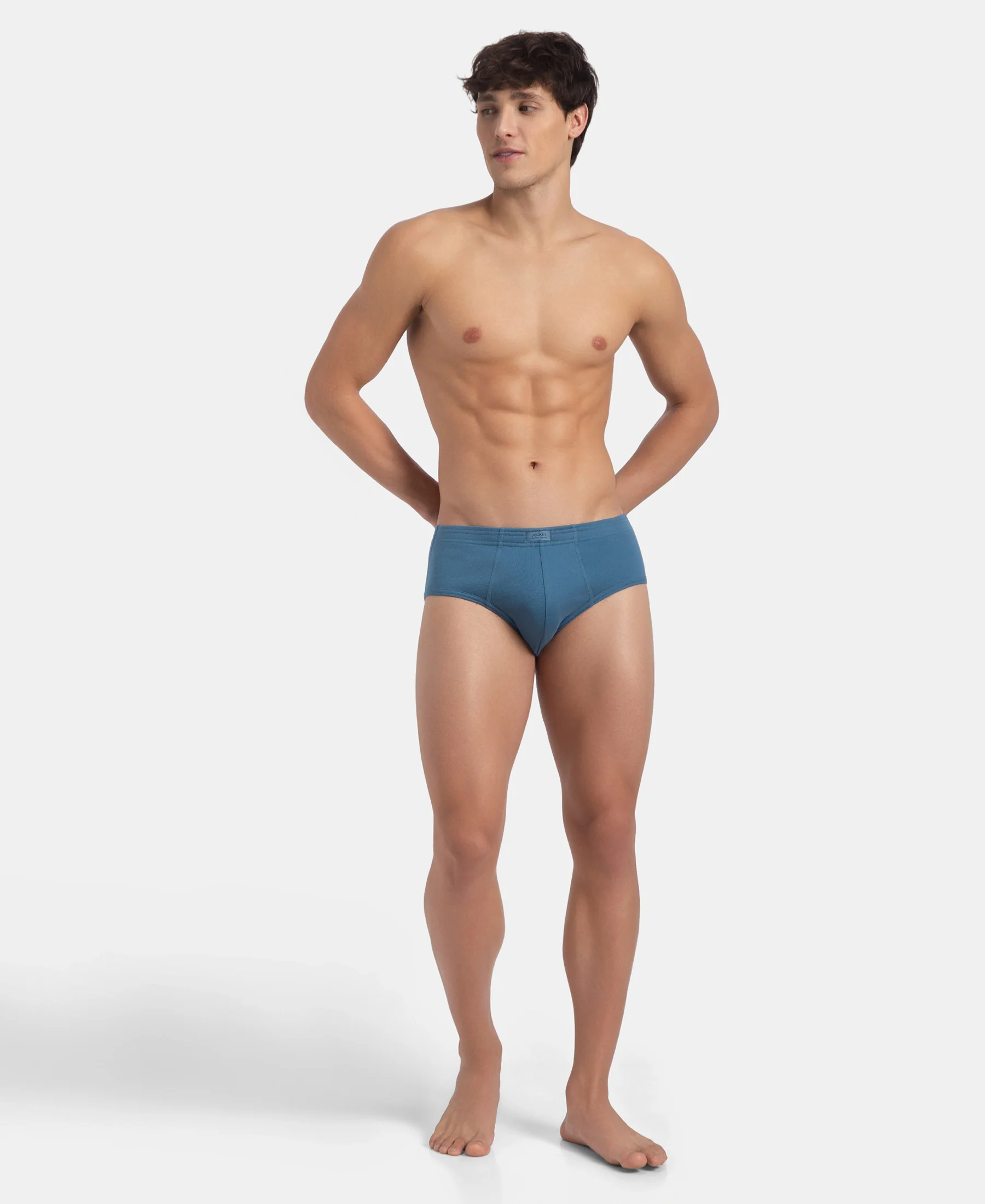 Super Combed Cotton Rib Solid Brief with StayFresh Treatment - Stellar (Pack of 2) - Image 6