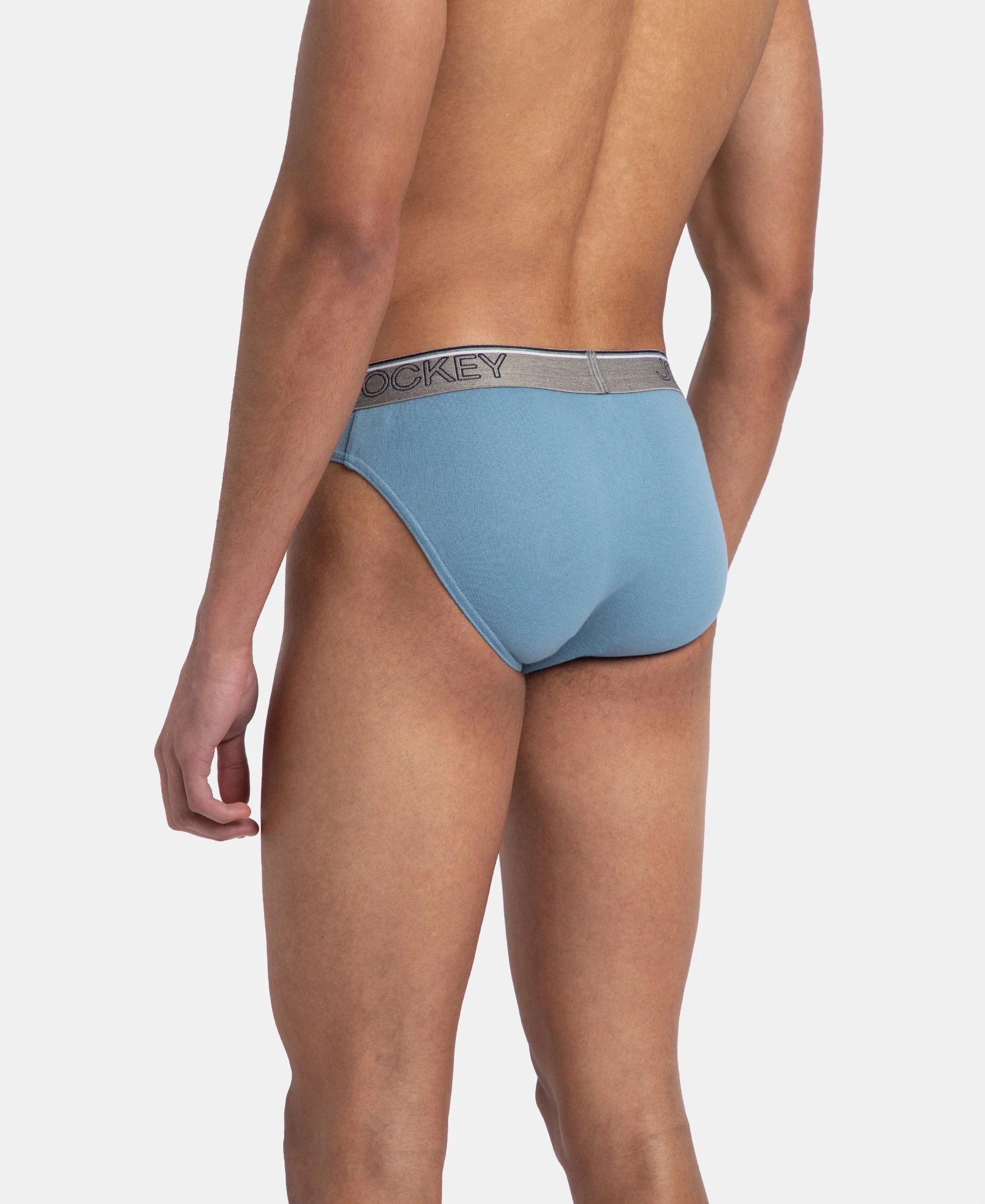 Super Combed Cotton Rib Solid Brief with Ultrasoft Waistband - Blue Shadow (Pack of 2) - Image 4