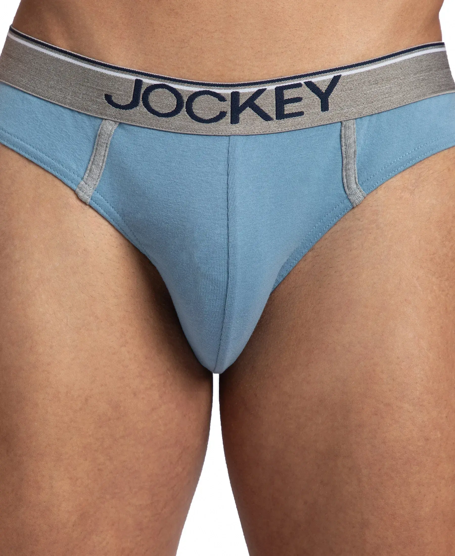 Super Combed Cotton Rib Solid Brief with Ultrasoft Waistband - Blue Shadow (Pack of 2) - Image 8